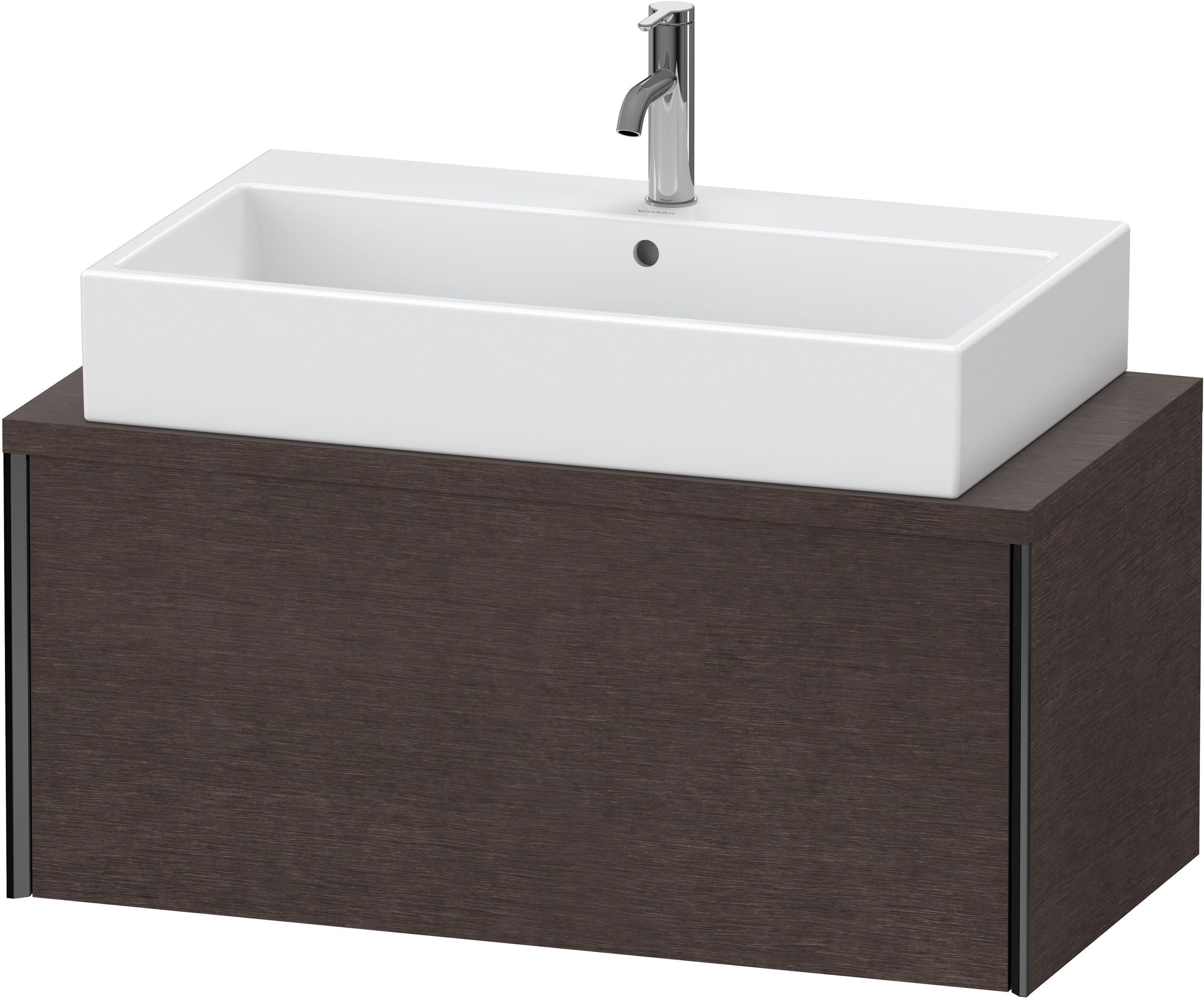 Duravit XViu Waschtisch-Unterschrank XV59030B272 93,2 x 47,8 cm, eiche dunkel gebürstet, 1 Auszug, schwarz matt