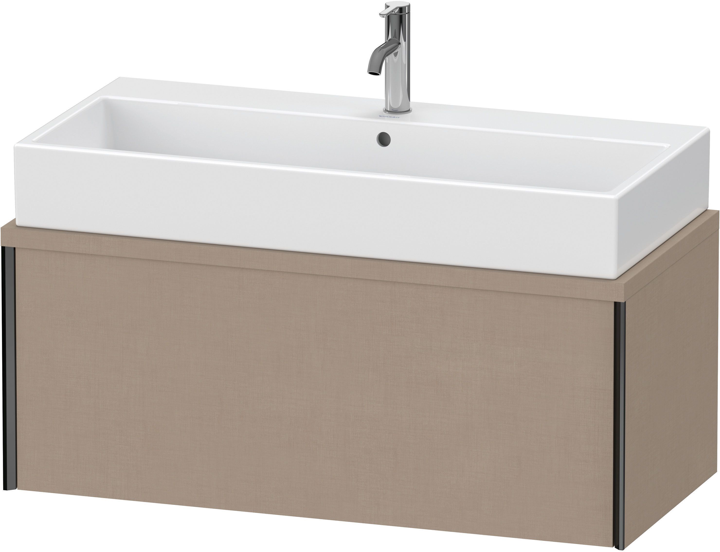 Duravit XViu Waschtisch-Unterschrank XV59040B275 103,2 x 47,8 cm, leinen, 1 Auszug, schwarz matt