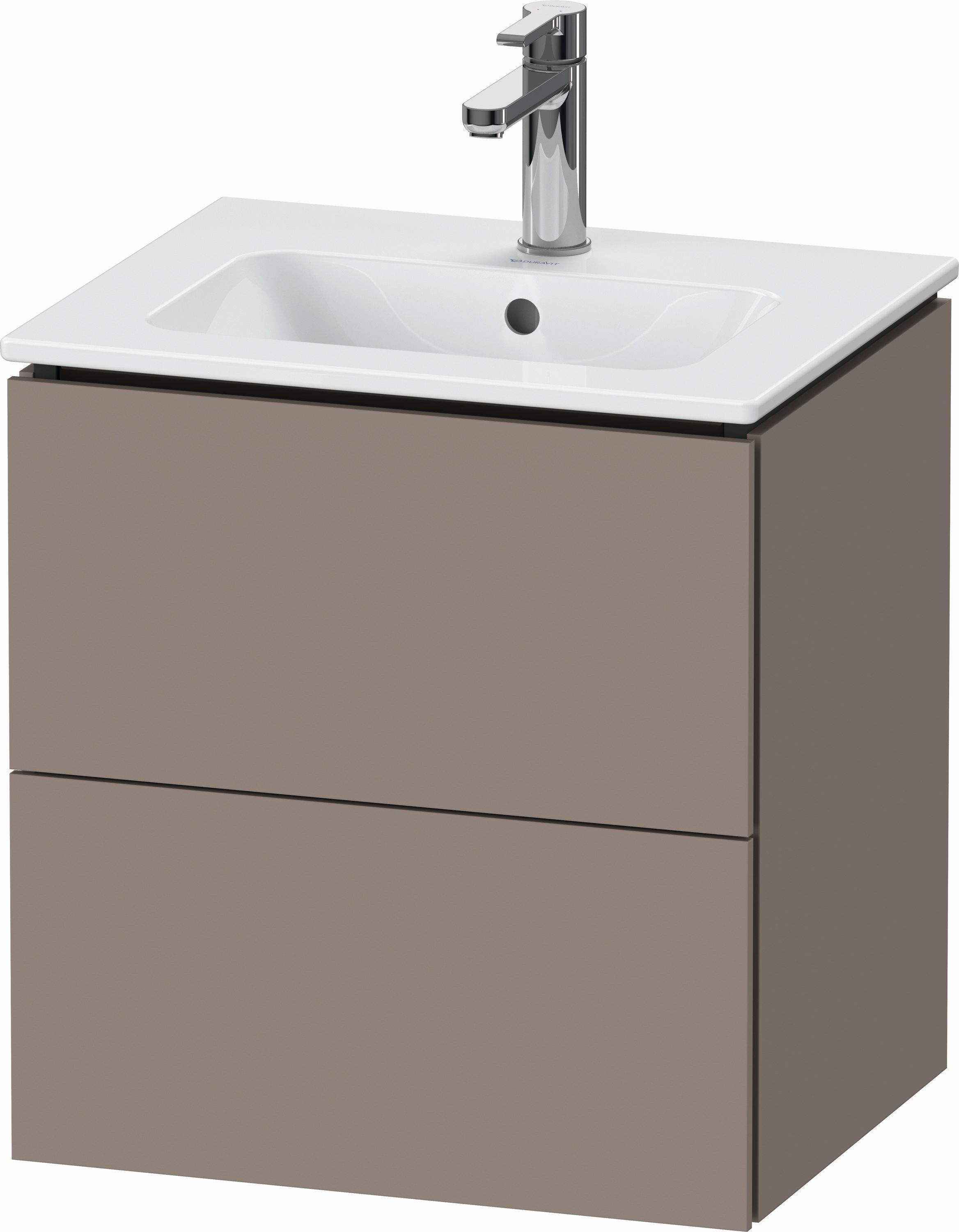 Duravit L-Cube Waschtisch-Unterschrank LC621804343 52x39,1x55cm, 2 Schubkästen, wandhängend, basalt matt