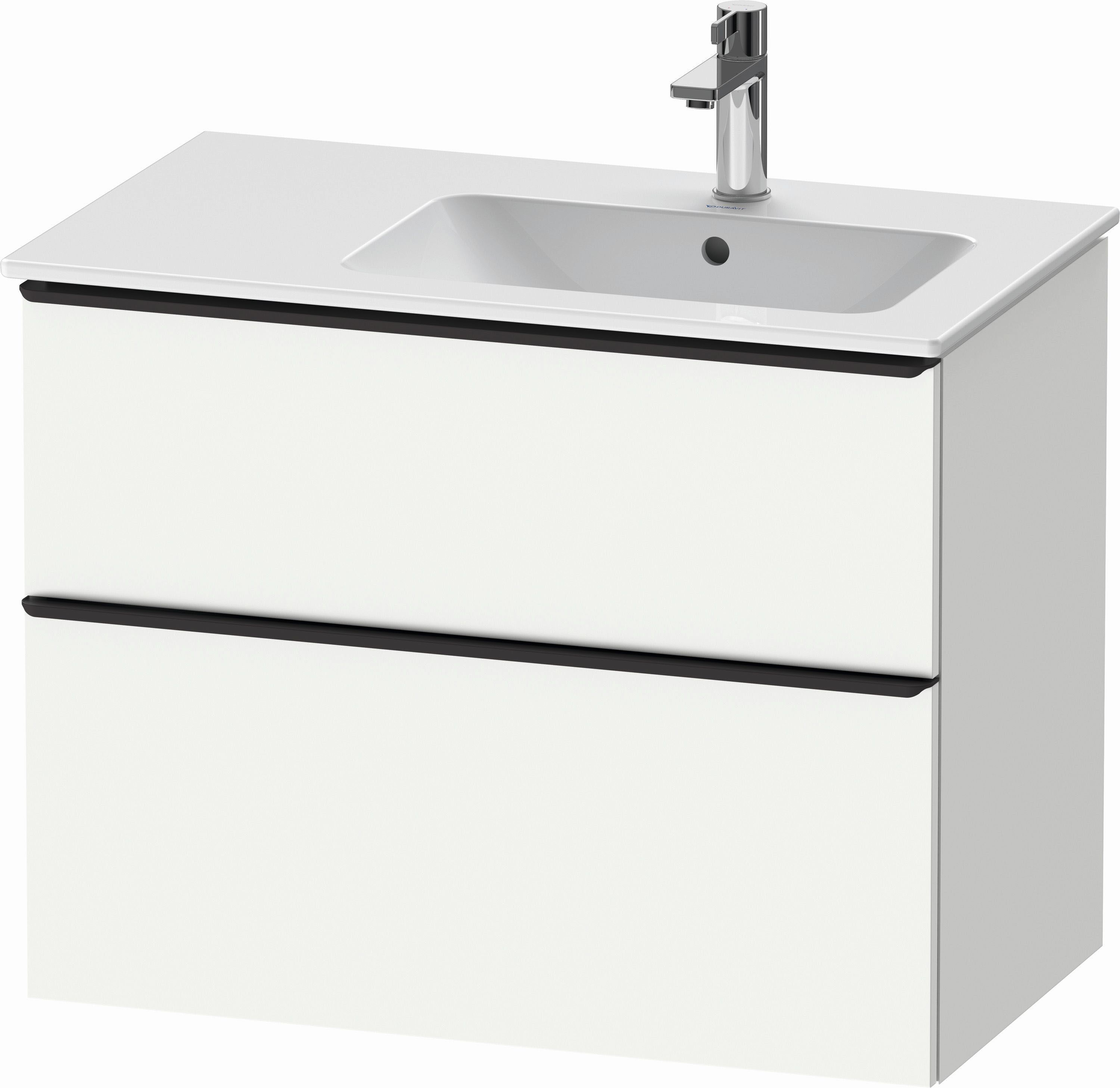 Duravit D-Neo Waschtisch-Unterschrank DE436701818 81 x 46,2 cm, Weiß Matt, wandhängend, 1 Schubkasten, 1 Auszug