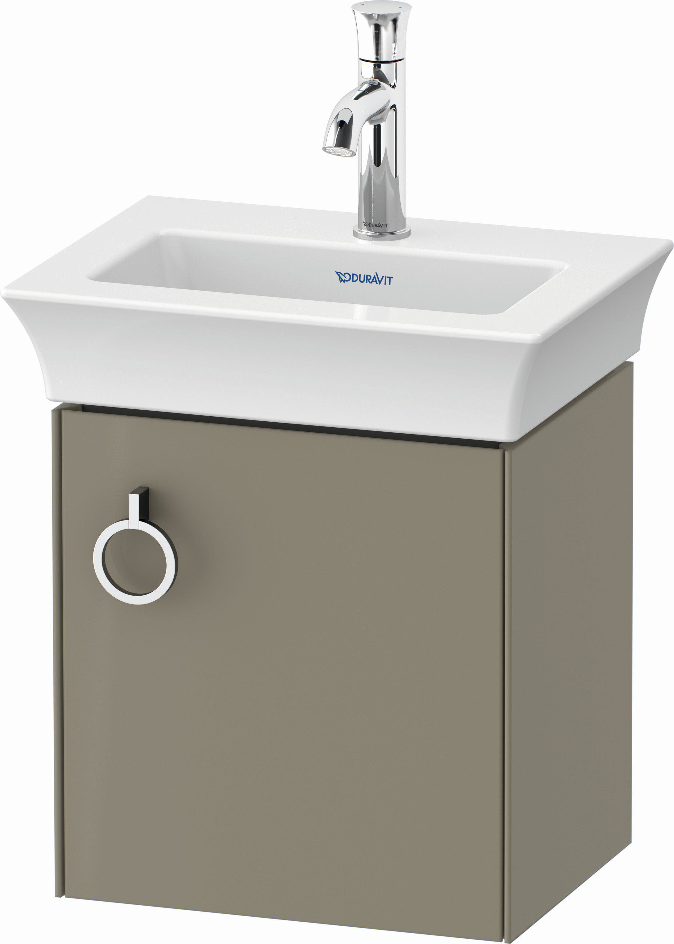 Duravit White Tulip Waschtisch-Unterschrank WT4250RH2H2 38,4 x 29,8 cm, Steingrau Hochglanz, wandhängend, 1 Türe mit Griff, rechts