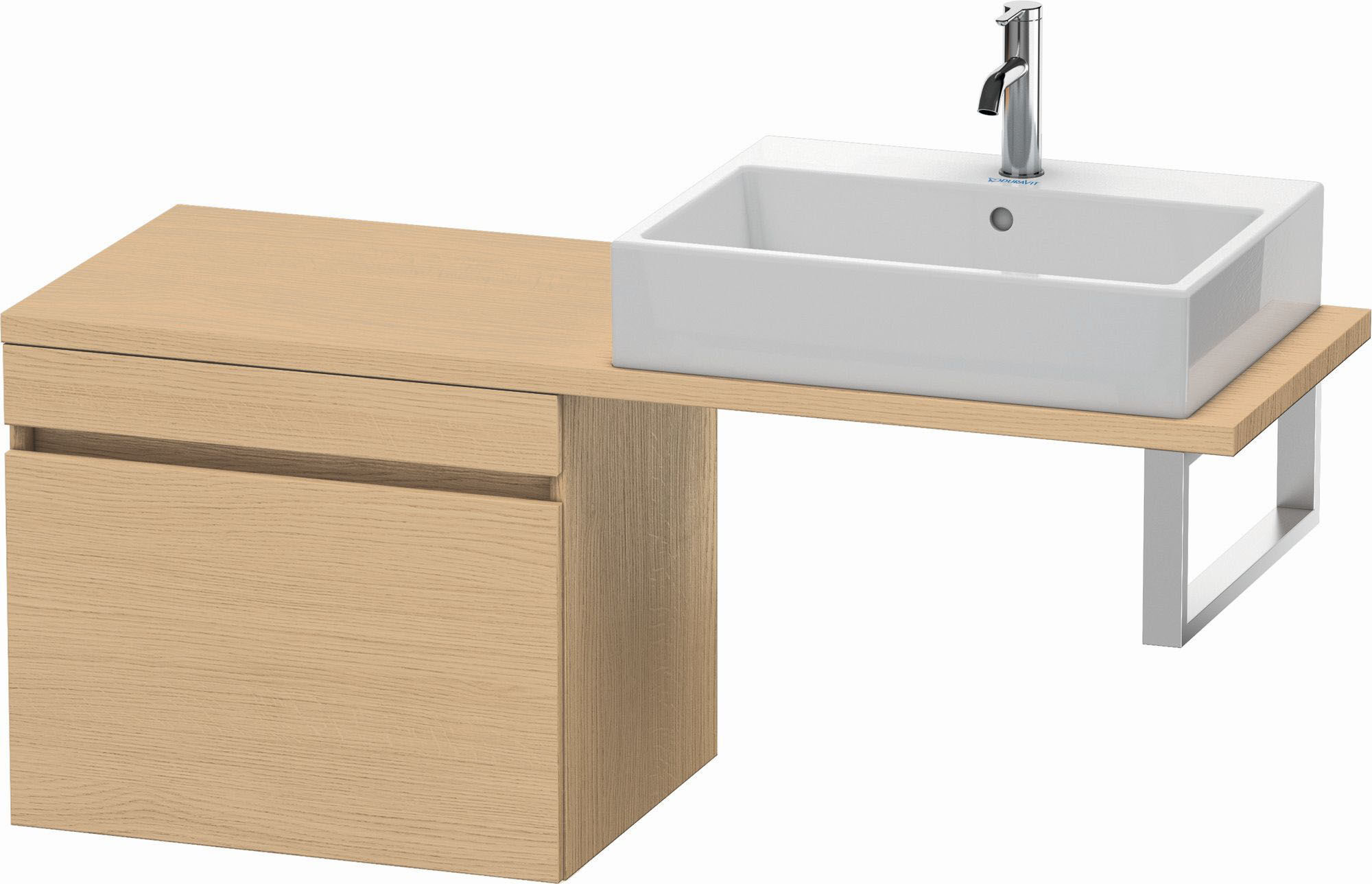 Duravit DuraStyle Waschtisch-Unterschrank DS532303030 60 x 47,8 cm, Eiche natur, für Konsole, 1 Auszug