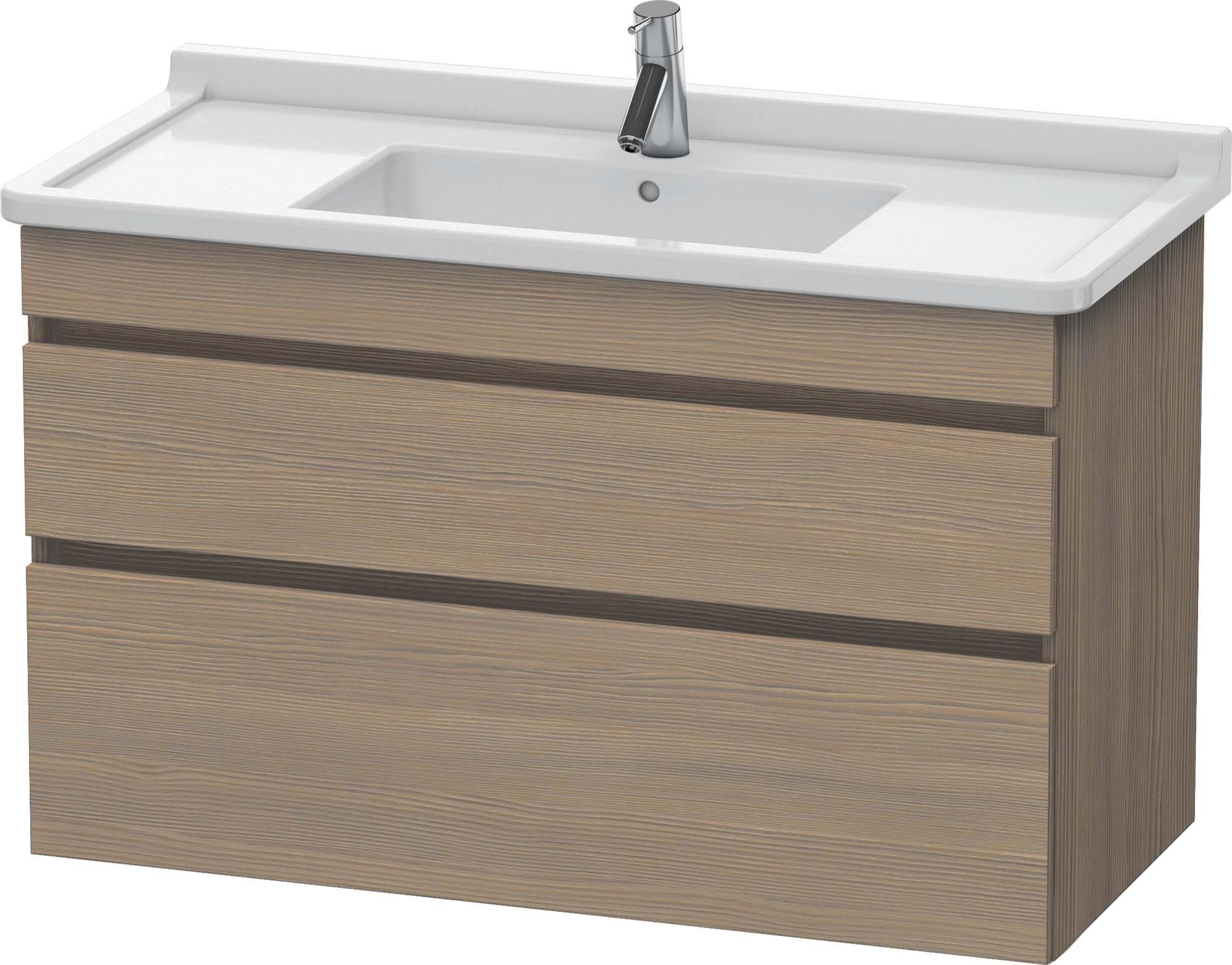 Duravit DuraStyle Waschtisch-Unterschrank DS648903535 100 x 47 cm, Eiche terra, 2 Schubkästen, wandhängend