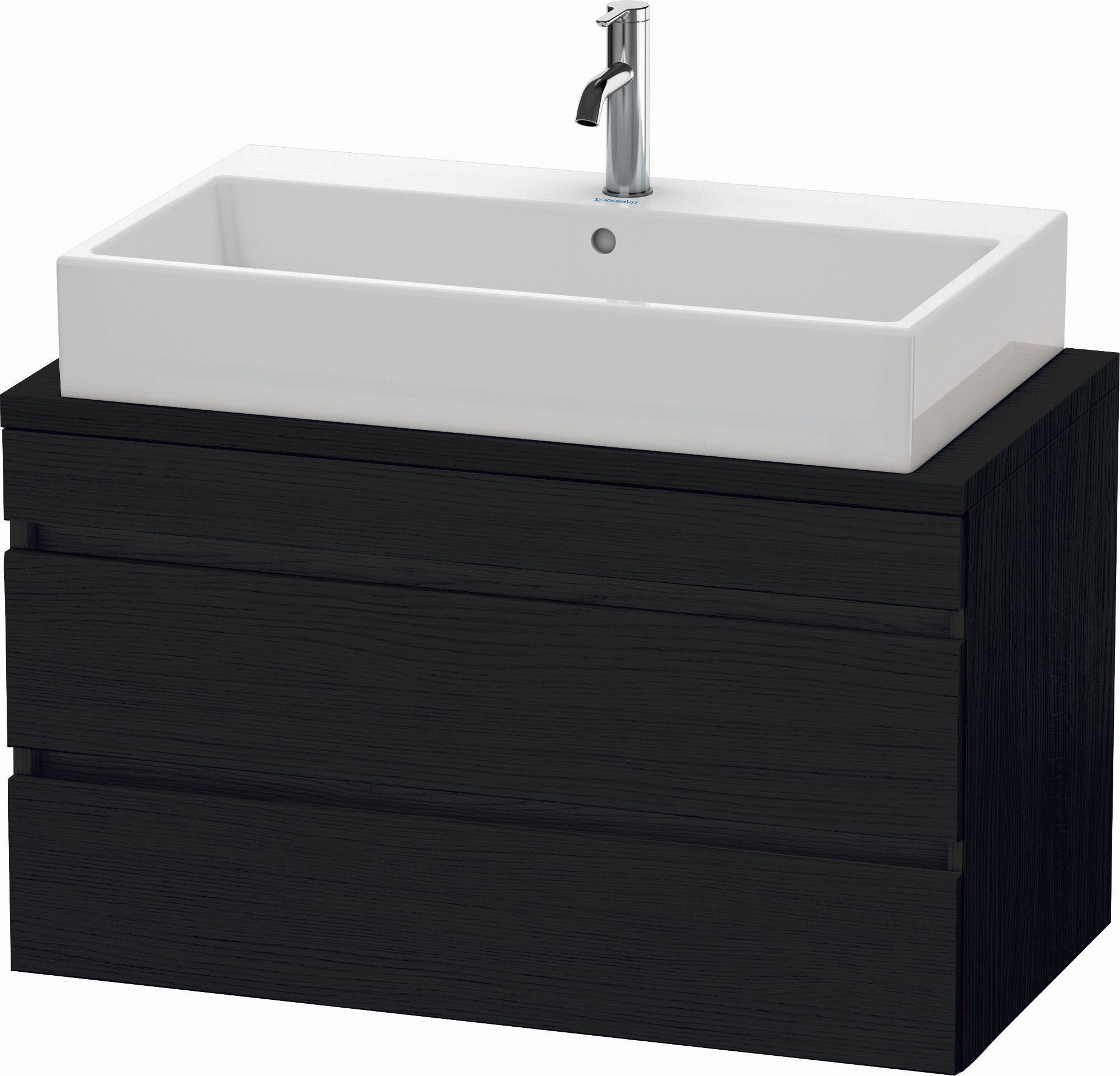 Duravit DuraStyle Waschtisch-Unterschrank DS530801616 90 x 47,8 cm, Eiche schwarz, für Konsole, 2 Schubkästen