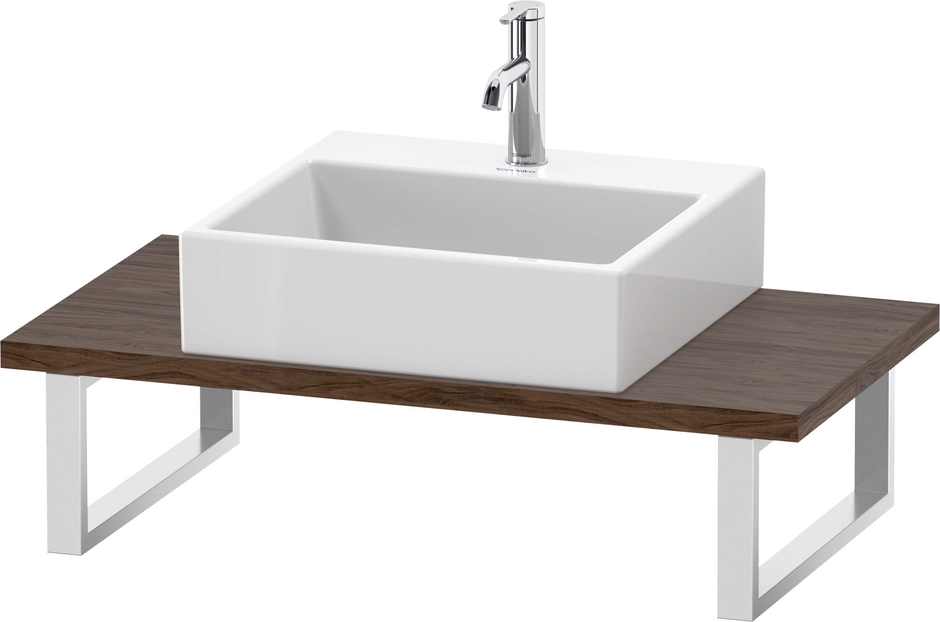 Duravit DuraStyle Konsole DS104C02121 für Aufsatzbecken, 1 Ausschnitt, Stärke 3 cm, Nussbaum dunkel