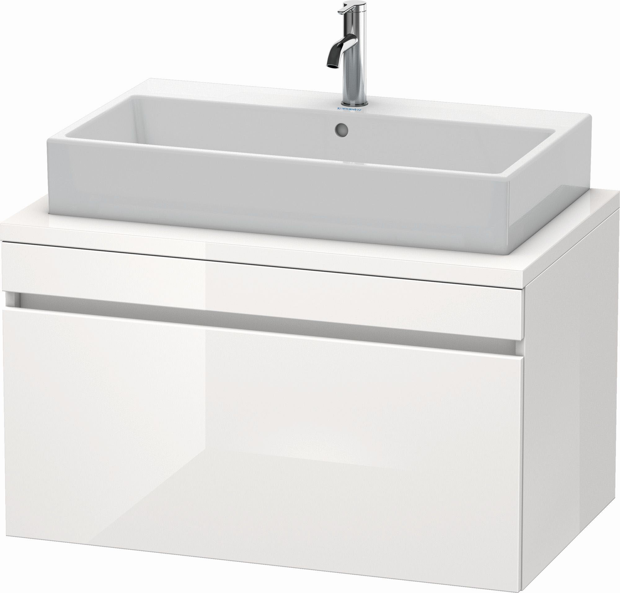 Duravit DuraStyle Waschtisch-Unterschrank DS531304918 90 x 54,8 cm, graphit matt/weiß matt, für Konsole, 1 Auszug