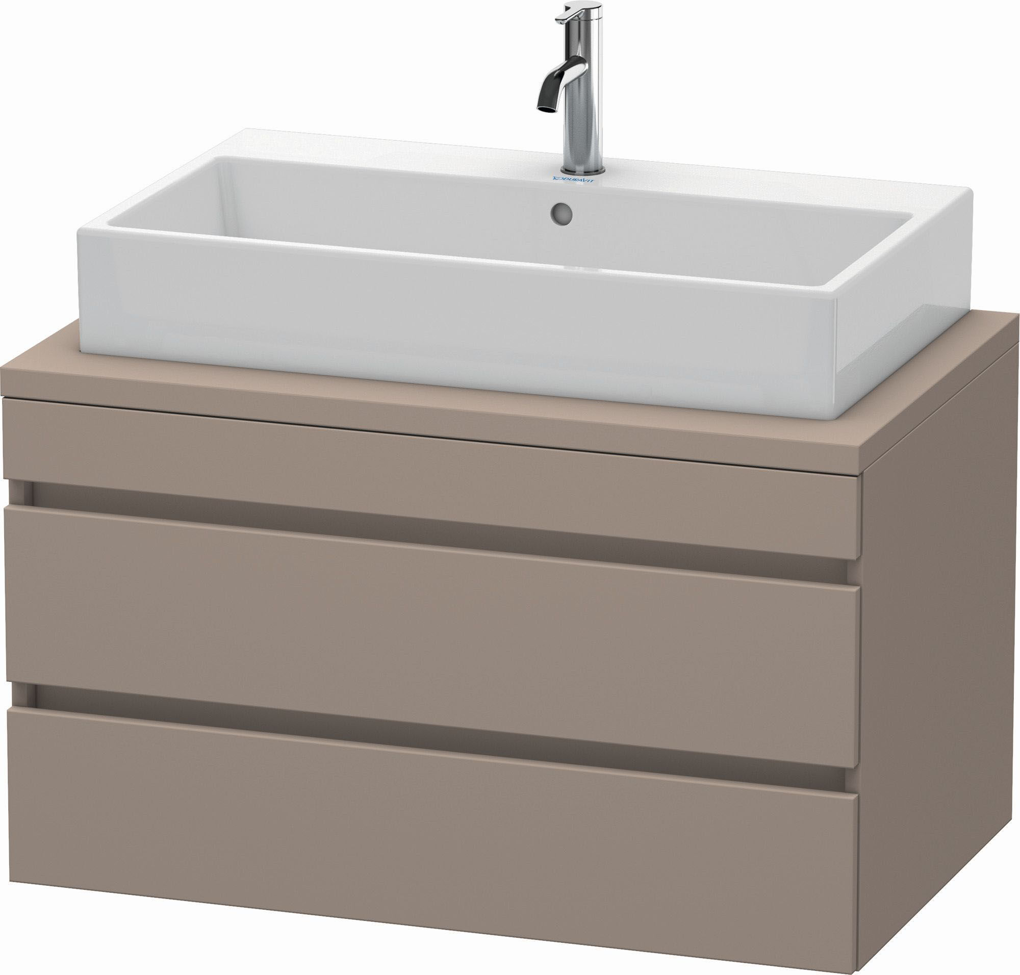 Duravit DuraStyle Waschtisch-Unterschrank DS531804343 90 x 54,8 cm, basalt matt, für Konsole, 2 Schubkästen