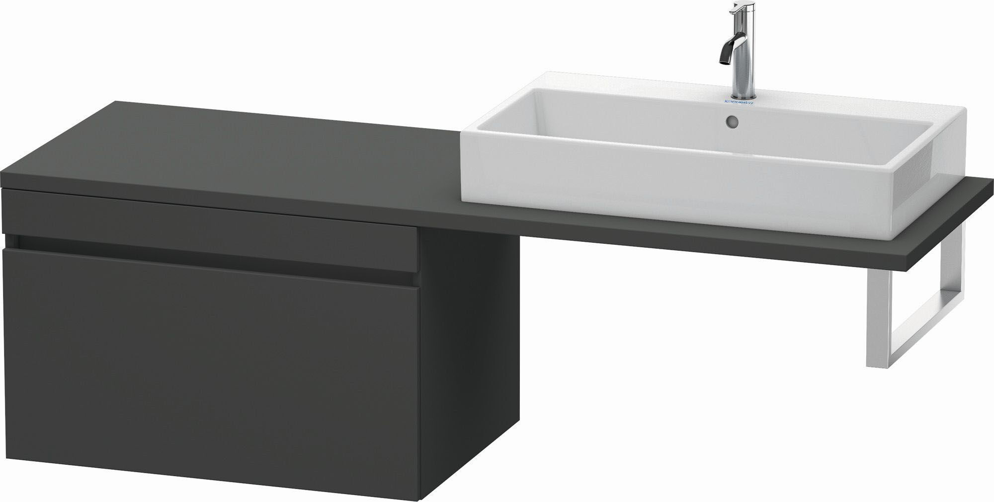 Duravit DuraStyle Waschtisch-Unterschrank DS533404949 80 x 54,8 cm, graphit matt, für Konsole, 1 Auszug