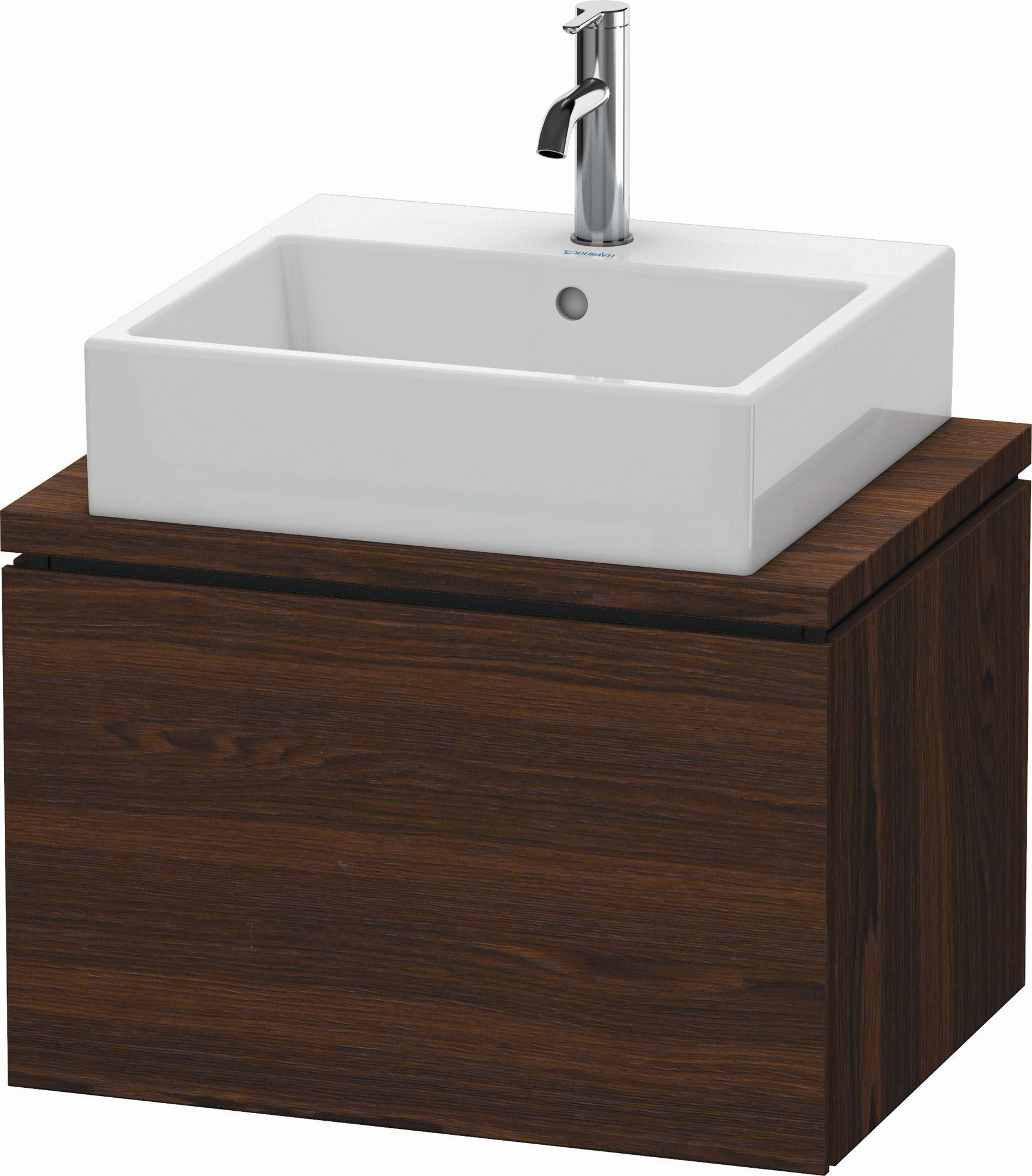 Duravit L-Cube Waschtisch-Unterschrank LC580006969 62 x 47,7 cm, nussbaum gebürstet, für Konsole, 1 Auszug