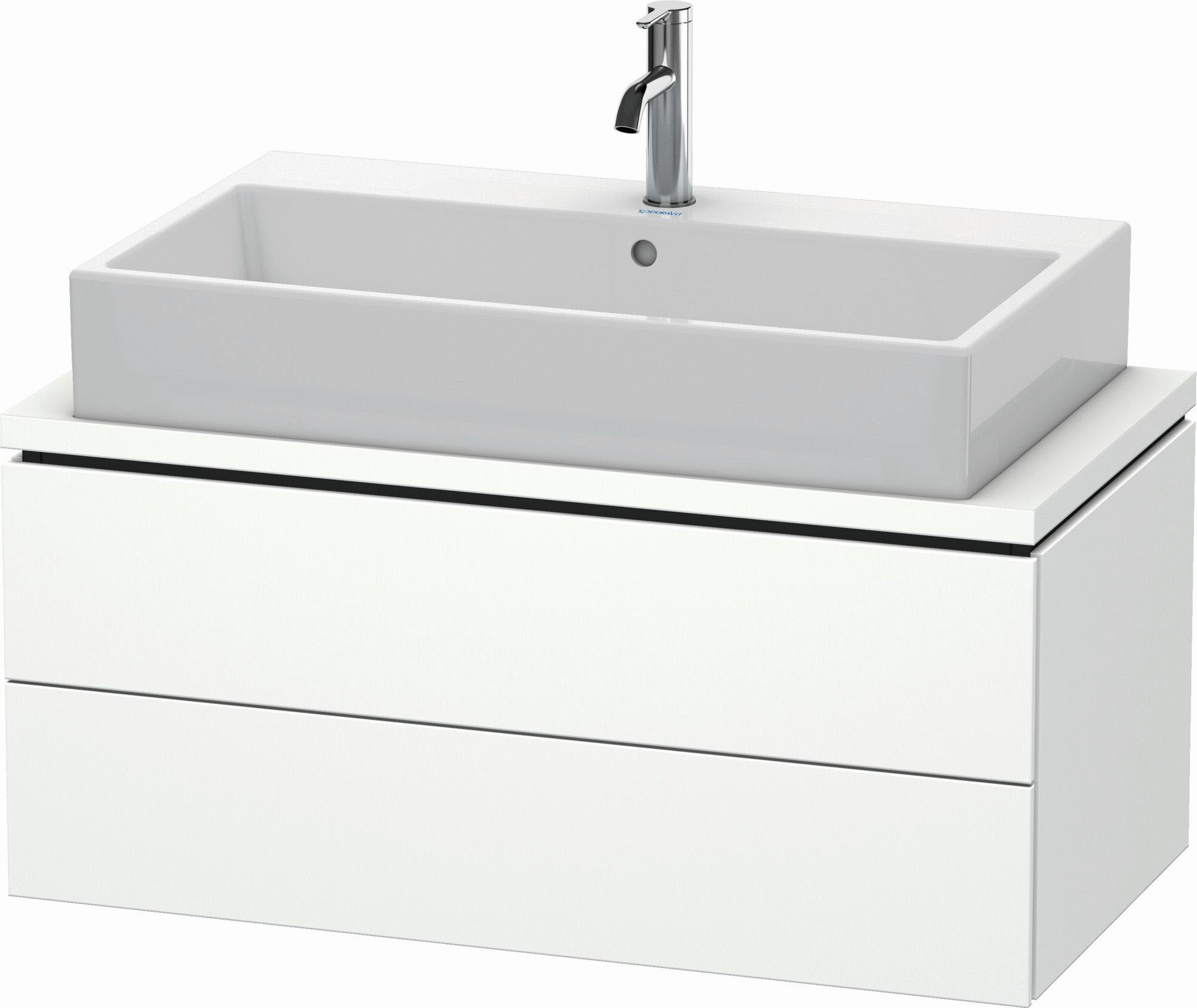 Duravit L-Cube Waschtisch-Unterschrank LC580801818 92 x 47,7 cm, weiß matt, für Konsole, 2 Schubkästen