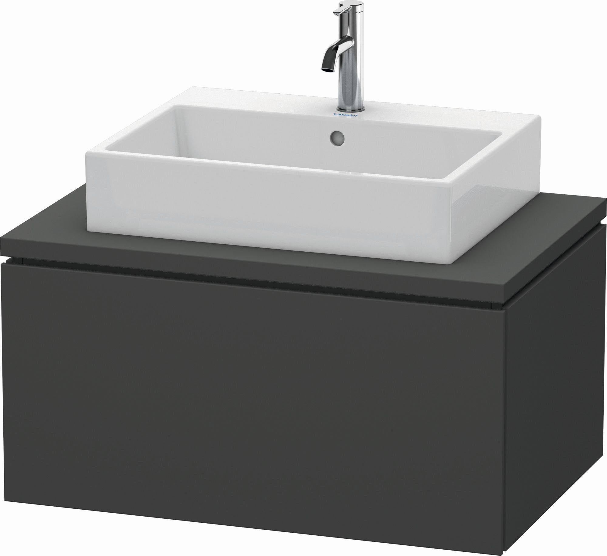 Duravit L-Cube Waschtisch-Unterschrank LC581204949 82 x 54,7 cm, graphit matt, für Konsole, 1Auszug