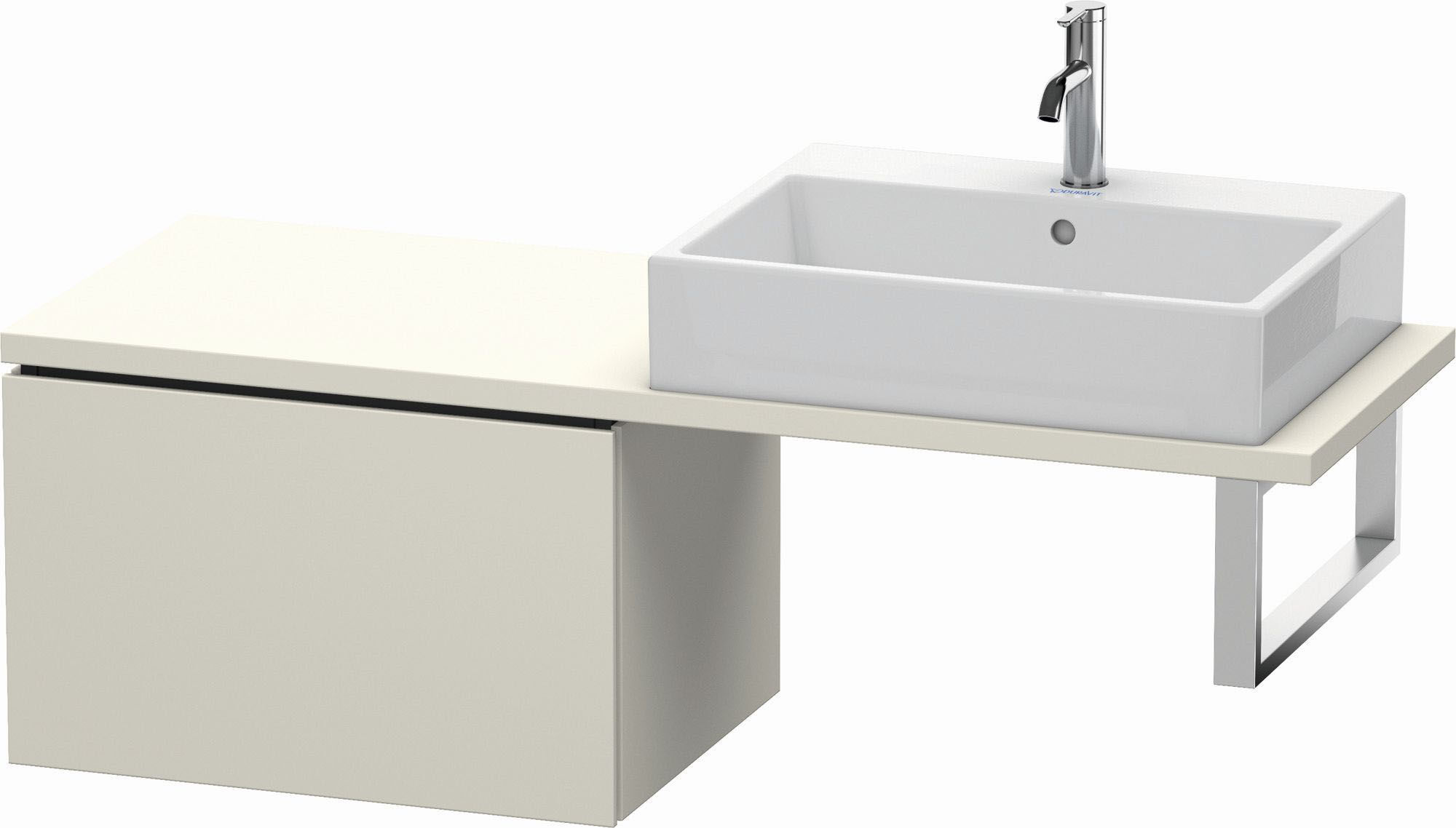 Duravit L-Cube Unterschrank LC582309191 62 x 47,7 cm, taupe matt, für Konsole, 1 Auszug