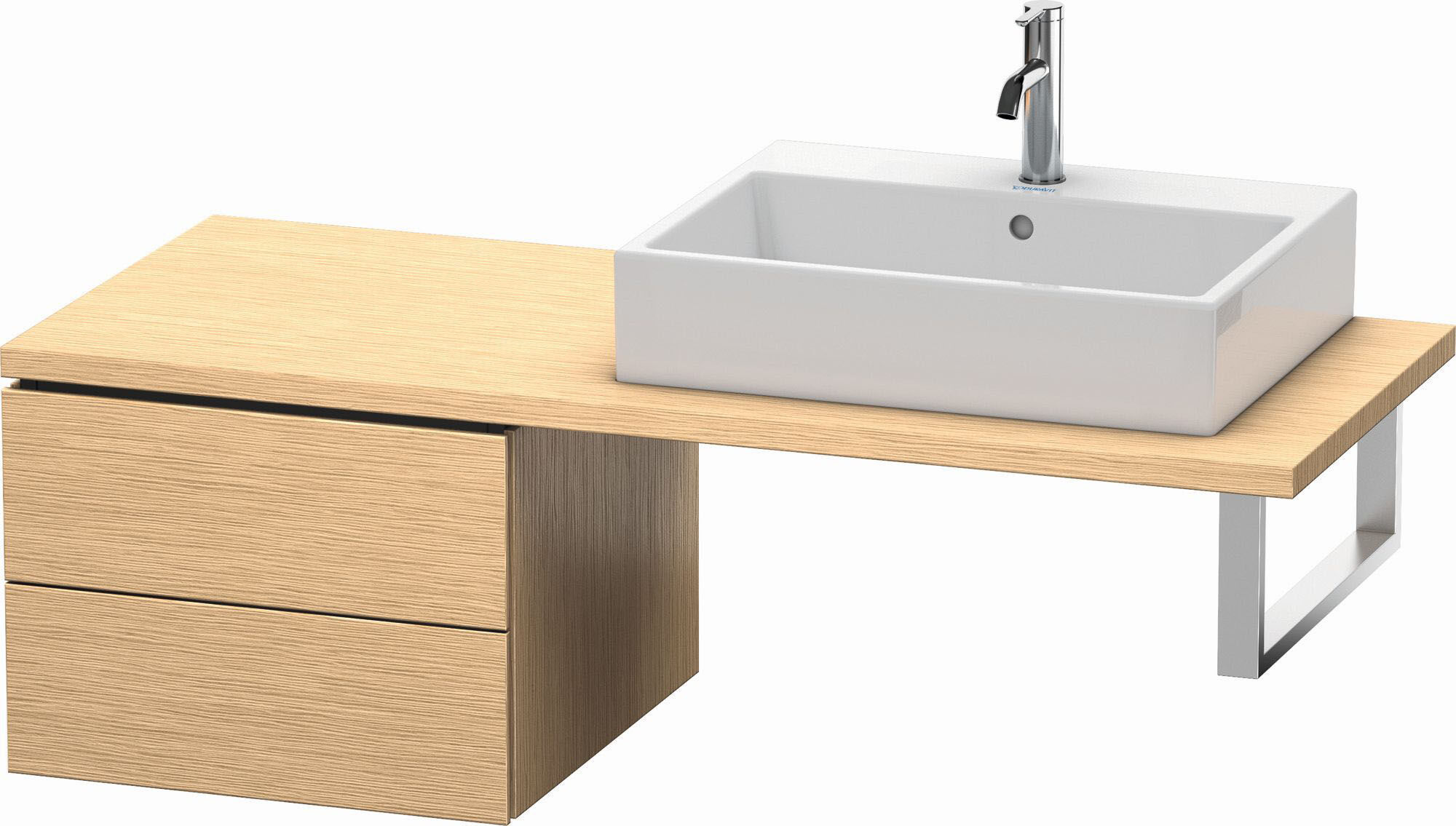 Duravit L-Cube Unterschrank LC583701212 52 x 54,7 cm, eiche gebürstet, für Konsole, 2 Schubkästen