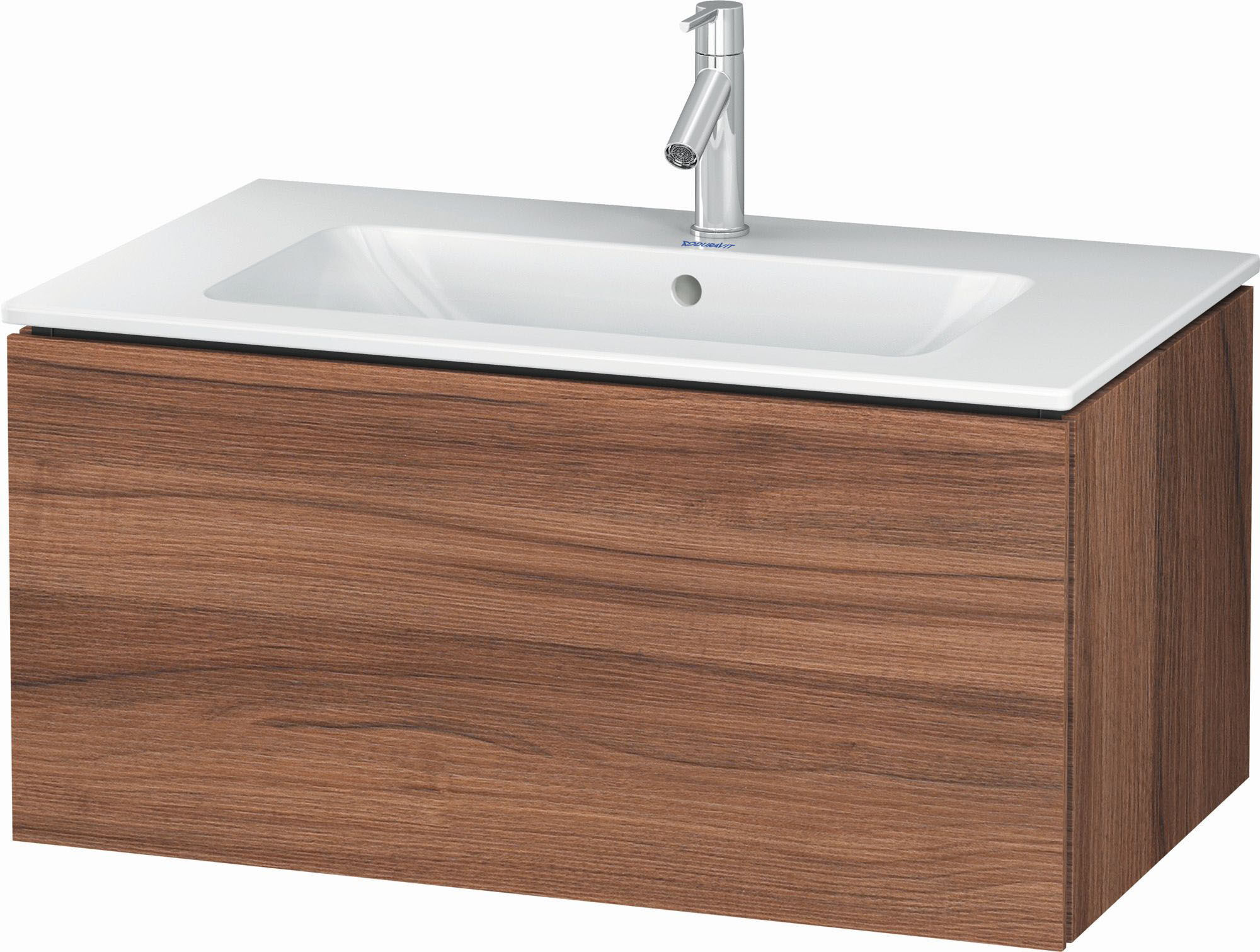 Duravit L-Cube Waschtischunterbau LC614107979 Nussbaum Natur, 82x40x48,1cm, 1 Auszug