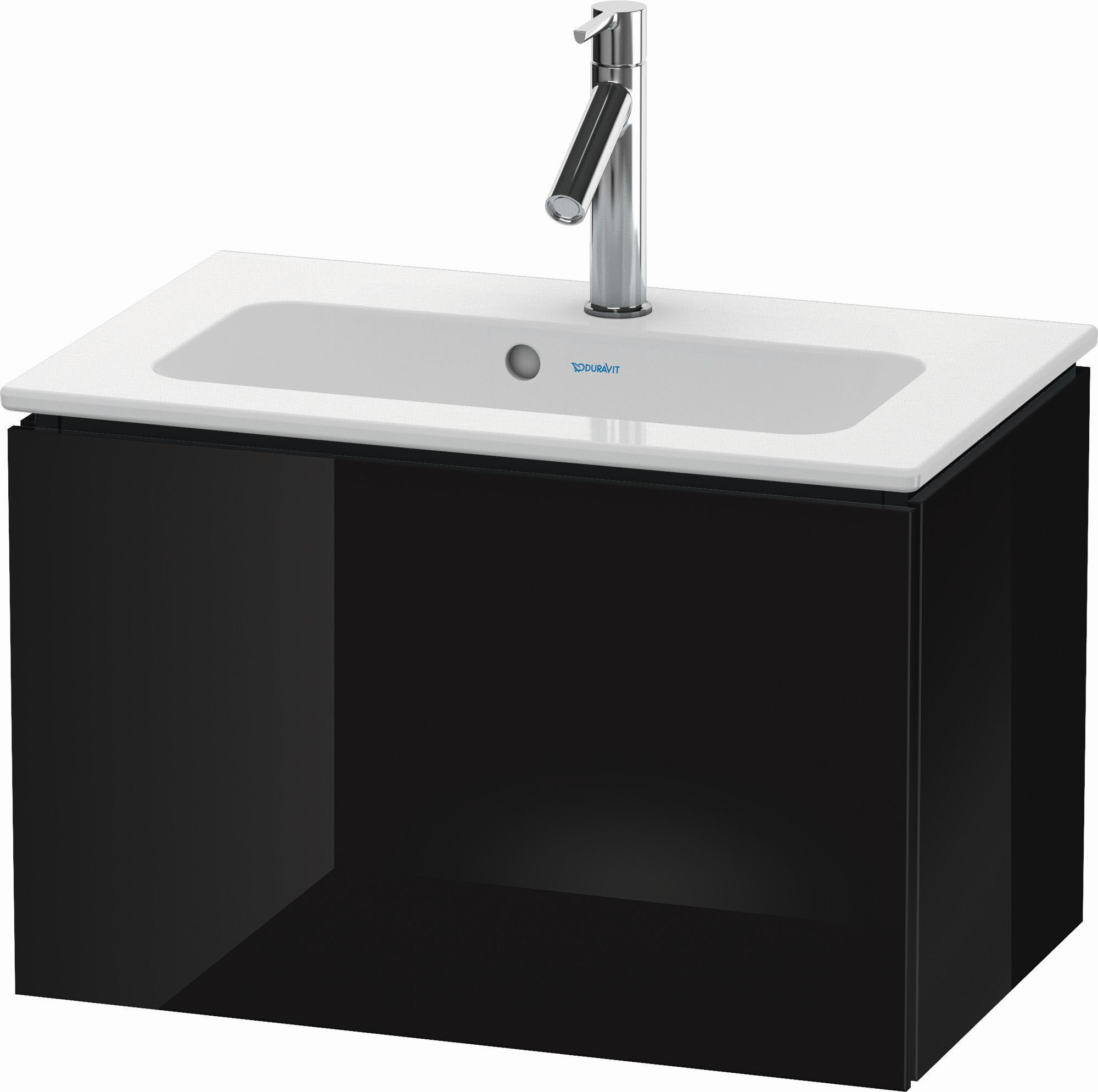 Duravit L-Cube Waschtisch-Unterschrank LC615604040 62 x 39,1 cm, schwarz hochglanz, 1 Auszug, wandhängend