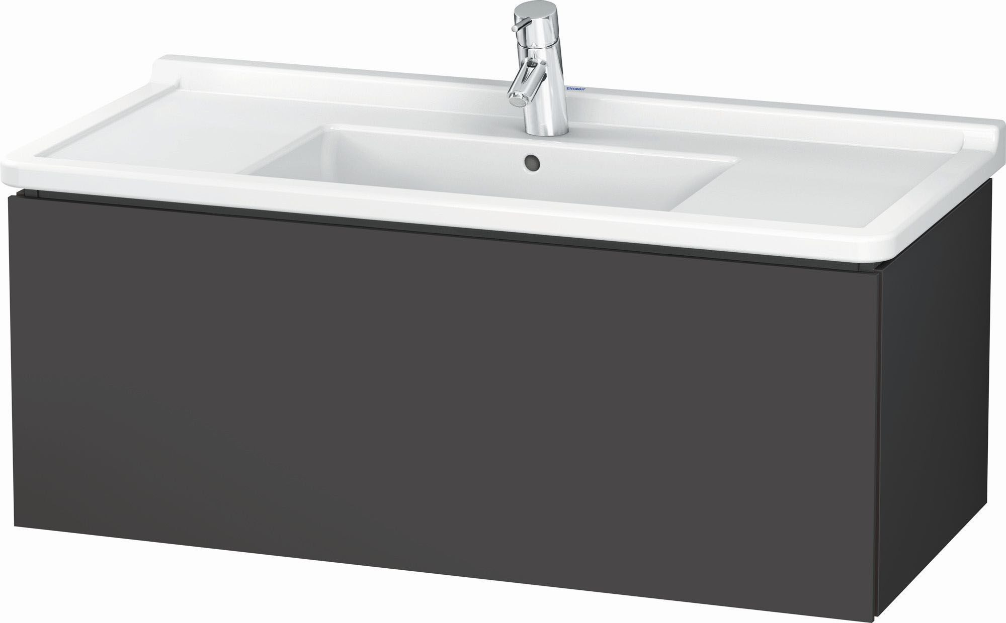 Duravit L-Cube Waschtisch-Unterschrank LC616604949 102 x 46,9 cm, graphit matt, 1 Auszug, wandhängend