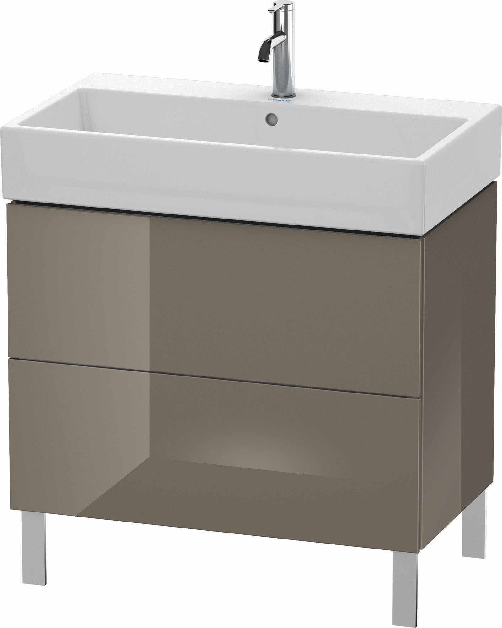 Duravit L-Cube Waschtisch-Unterschrank LC677708989 78,4x 45,9 cm, flannel grey hochglanz, 2 Auszüge, stehend