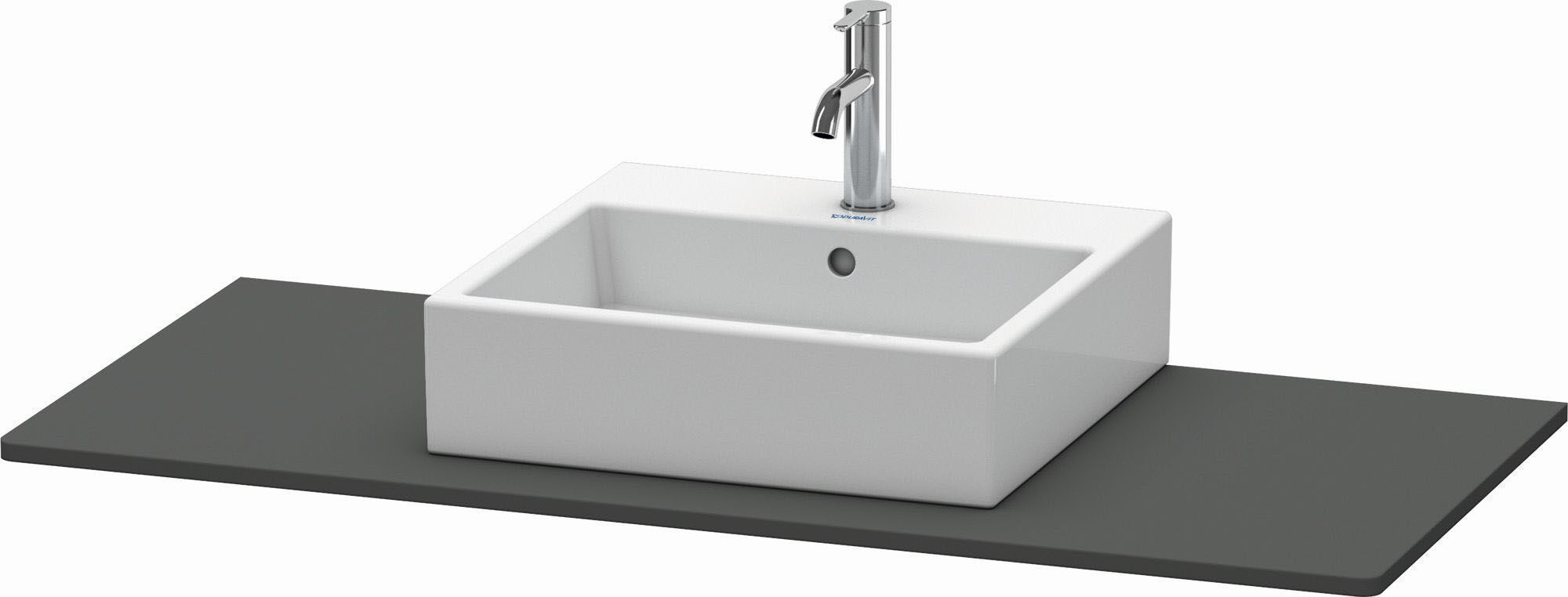 Duravit XSquare Konsole XS060D04949 80x55cm, mit 1 Ausschnitt, Graphit matt