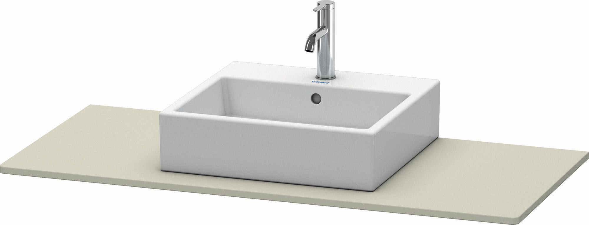 Duravit XSquare Konsole XS060F06060 120x55cm, mit 1 Ausschnitt, Taupe seidenmatt