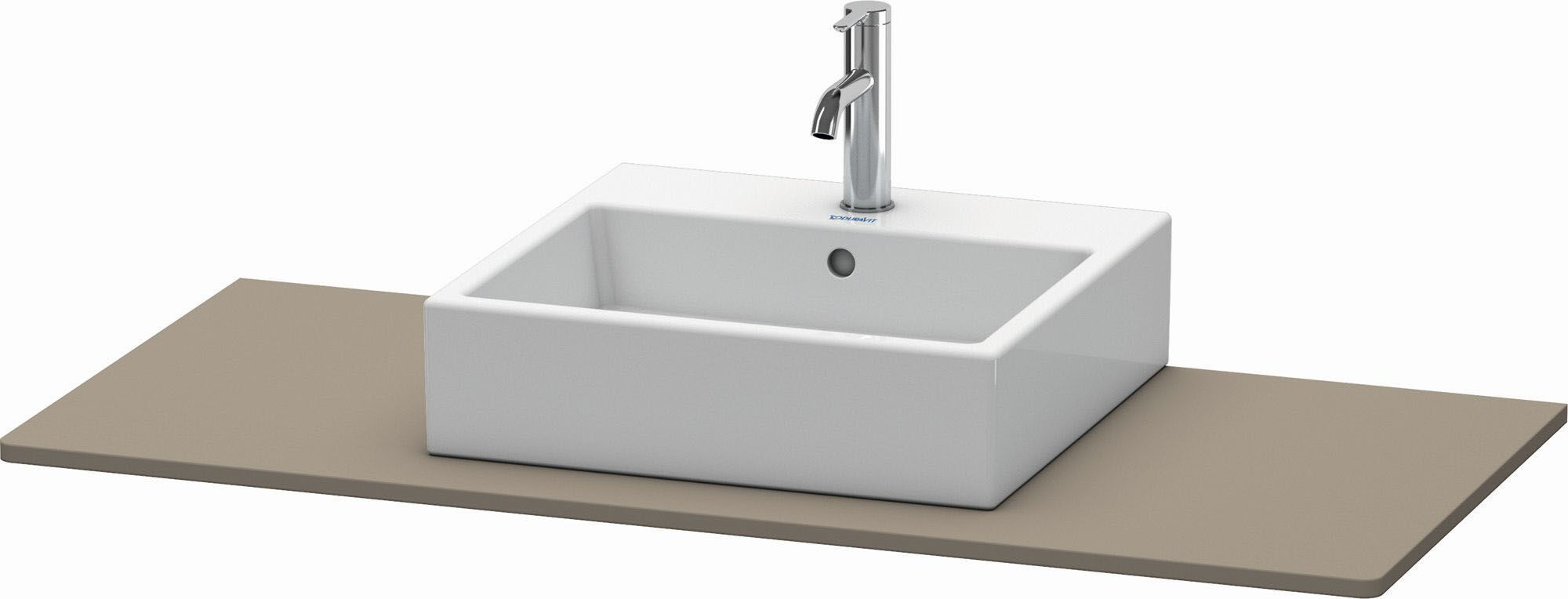 Duravit XSquare Konsole XS060F09090 120x55cm, mit 1 Ausschnitt, Flannel Grey seidenmatt