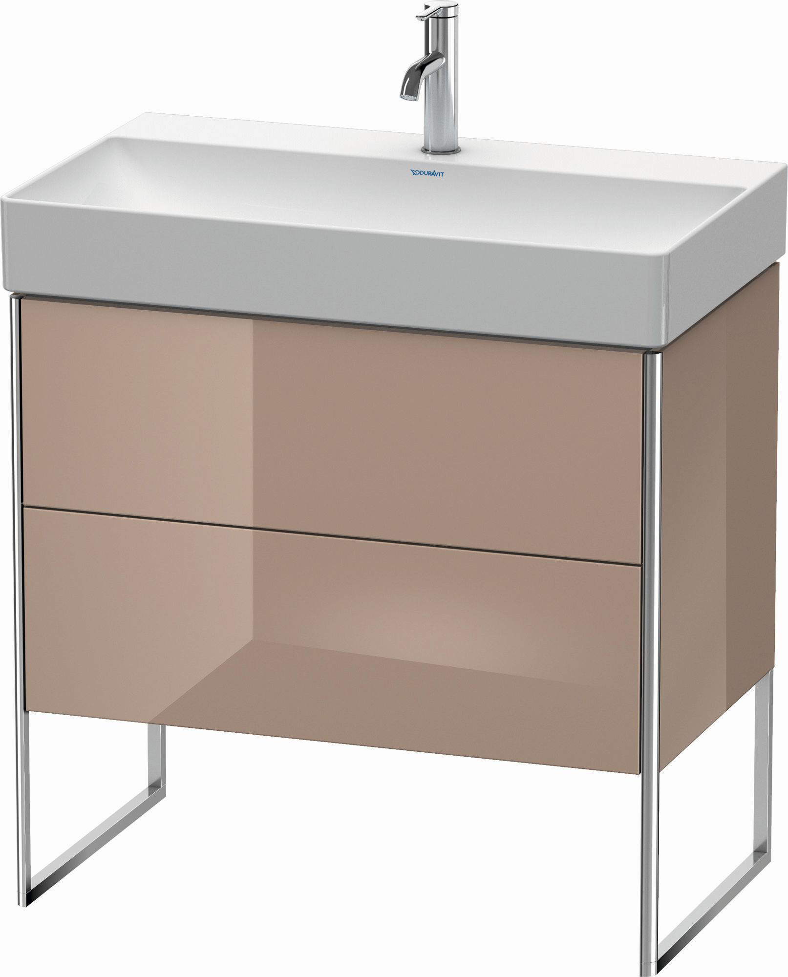 Duravit XSquare Waschtisch-Unterschrank XS444308686 78,4x49,1x46cm, 2 Auszüge, cappuccino hochglanz