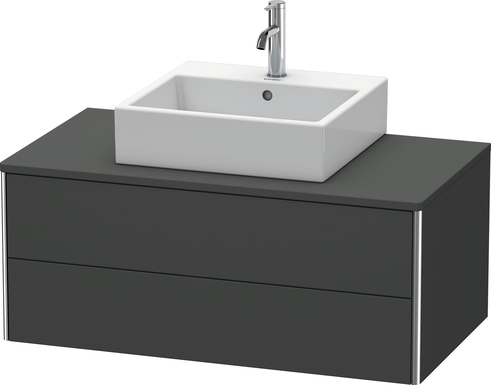 Duravit XSquare Waschtisch-Unterschrank XS491104949 100x40x54,8cm, 2 Schubkästen, Graphit matt