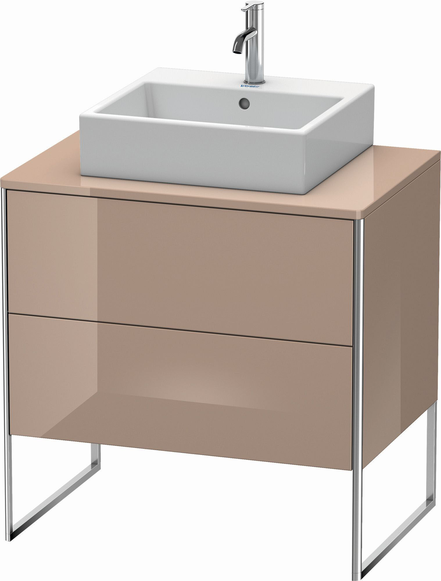 Duravit XSquare Waschtisch-Unterschrank XS492008686 80x53,8x54,8cm, 2 Auszüge, cappuccino hochglanz