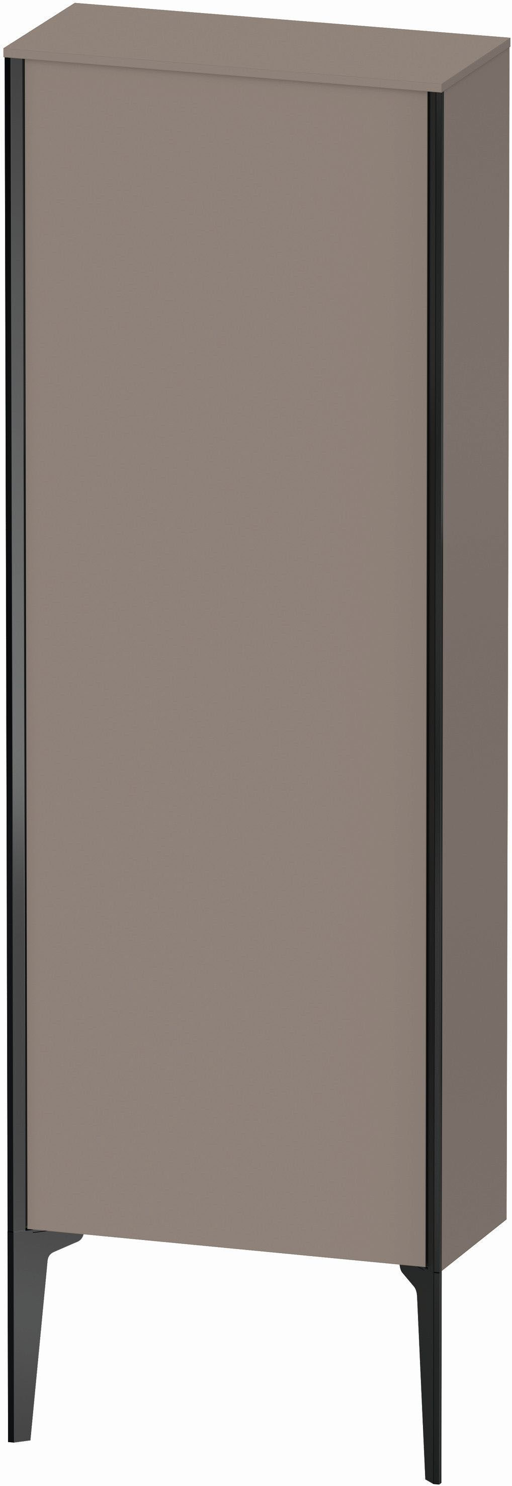 Duravit XViu Halbhochschrank XV1316LB243 50x133x24cm, 1 Tür, schwarz matt, Anschlag links, basalt matt