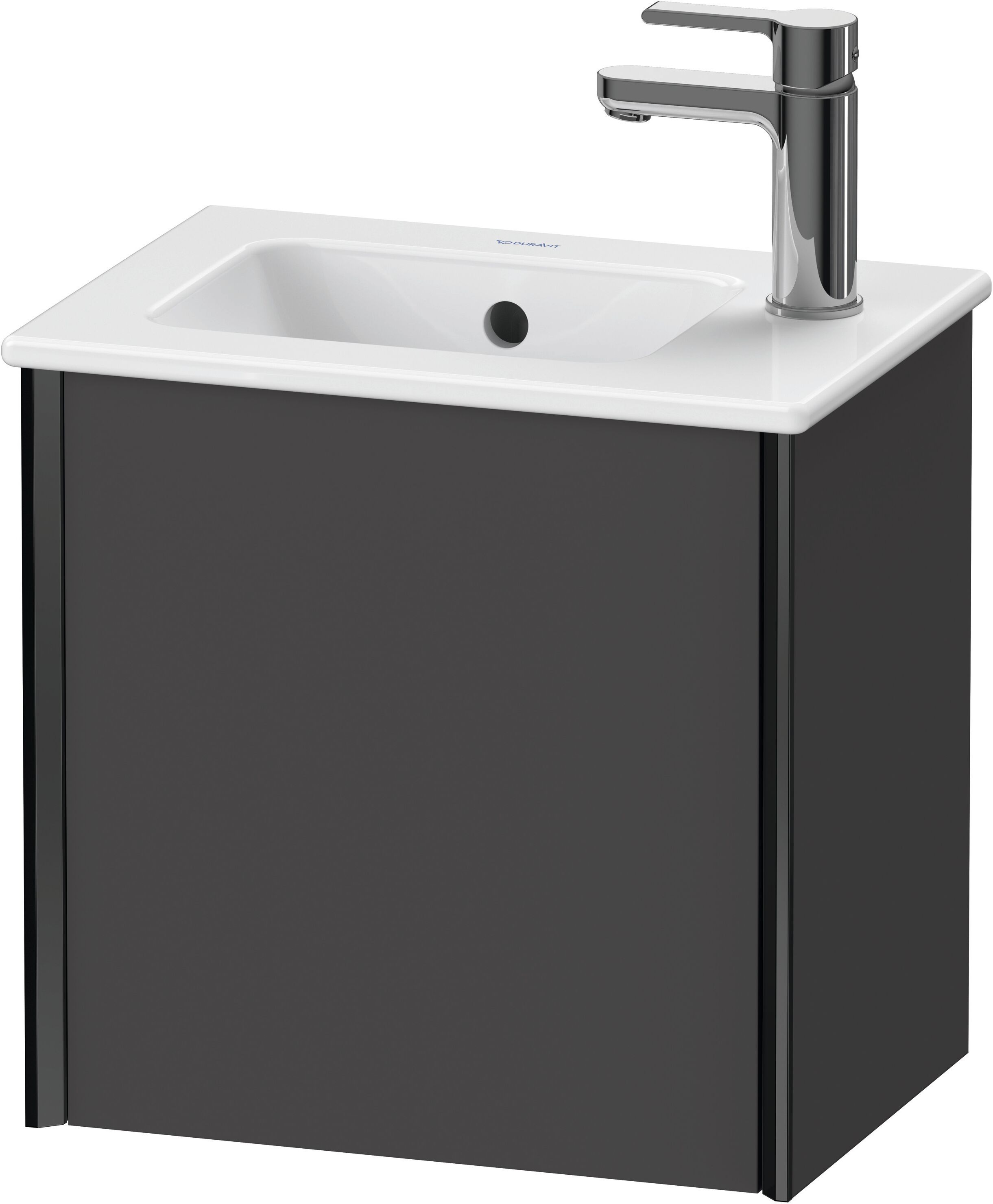 Duravit XViu Waschtisch-Unterschrank XV4024RB249 41x29x40cm, wandhängend, schwarz matt, Anschlag rechts, graphit matt