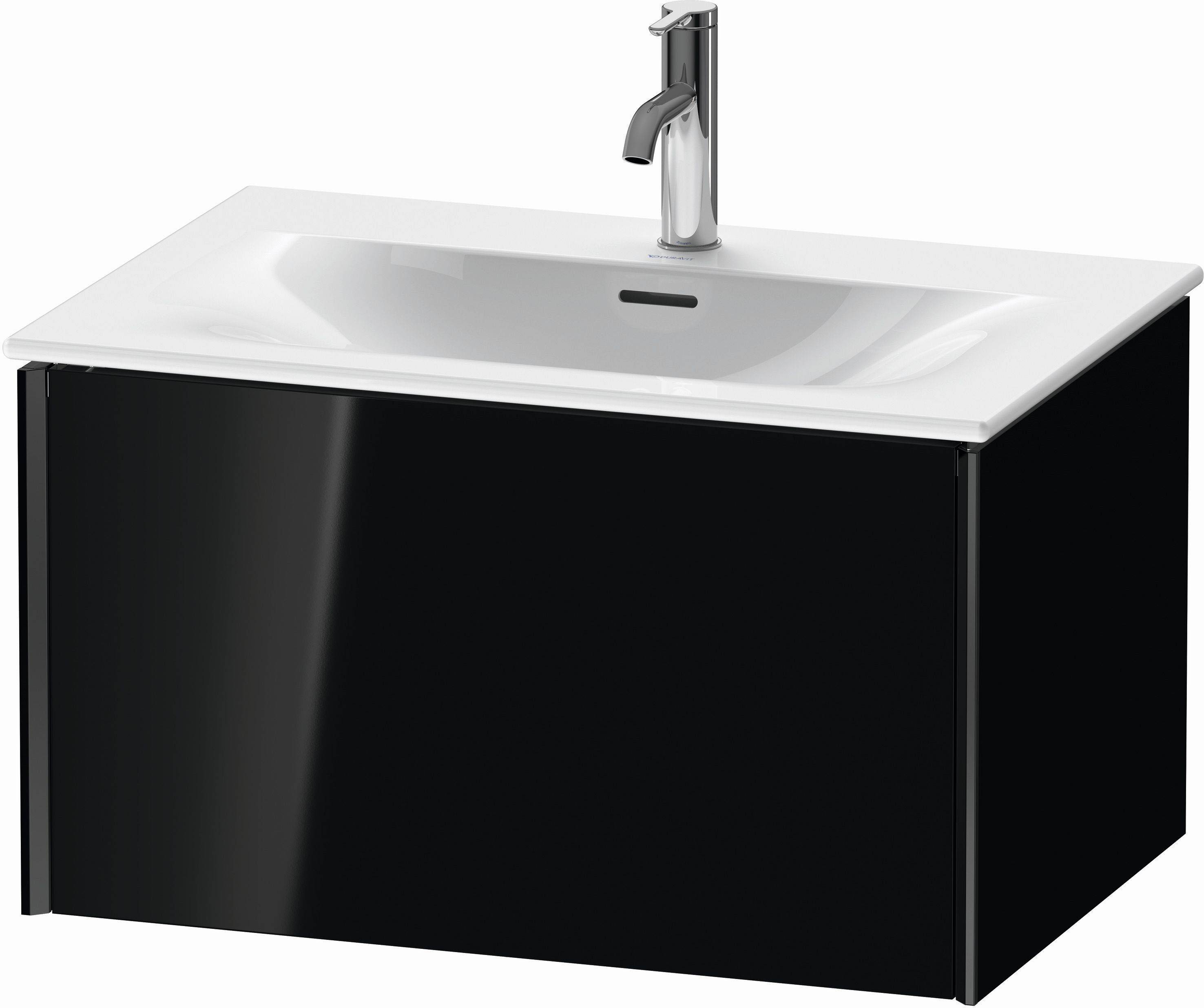 Duravit XViu Waschtisch-Unterschrank XV40330B240 71 x 39,7 x 48 cm, schwarz hochglanz, 1 Auszug, schwarz matt