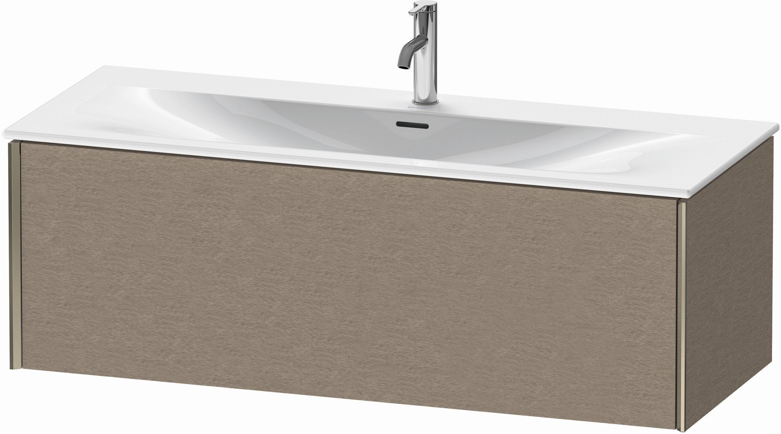 Duravit XViu Waschtisch-Unterschrank XV40360B111 121 x 39,7 x 48 cm, eiche kaschmir, 1 Auszug, champagner matt