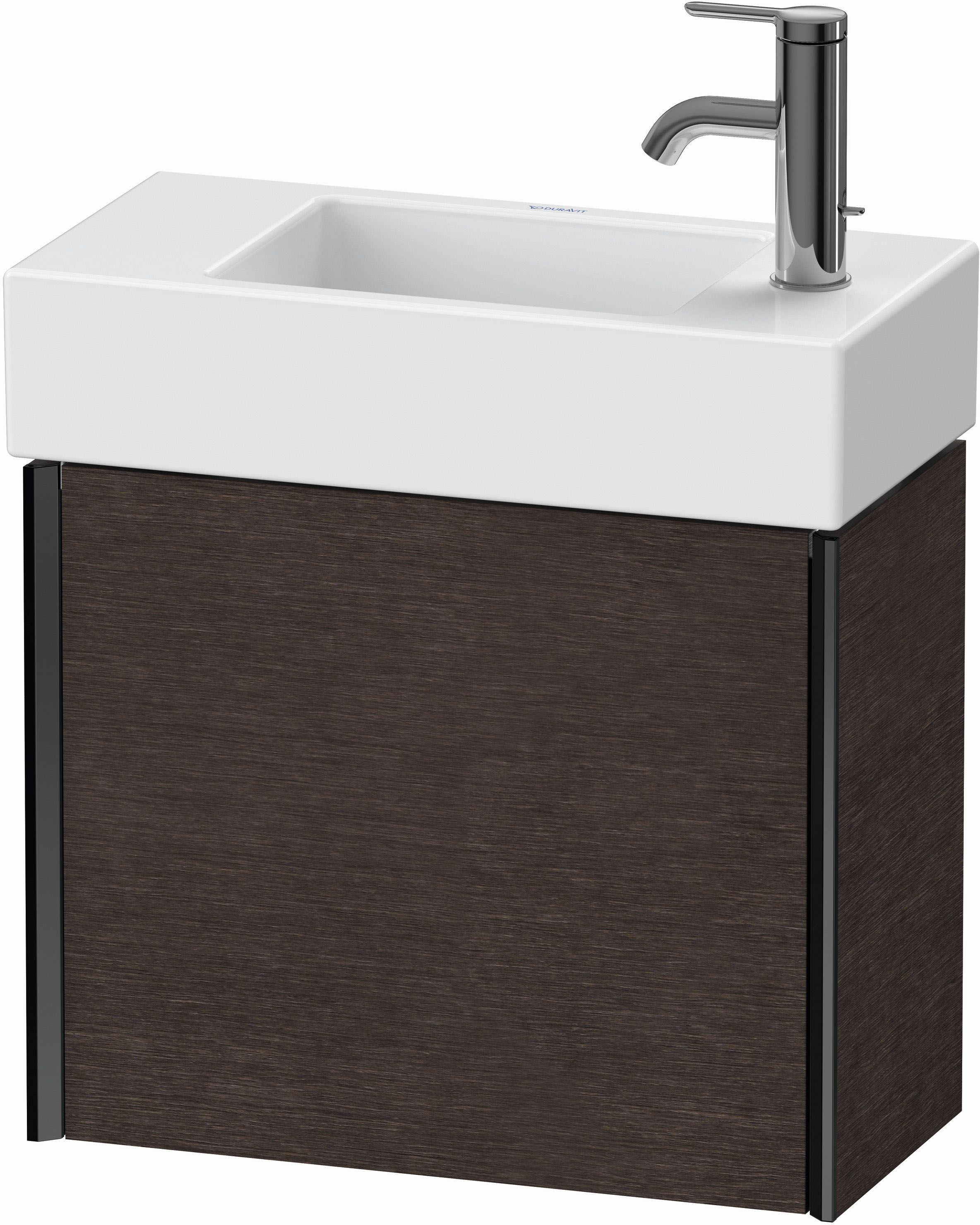 Duravit XViu Waschtisch-Unterschrank XV4232LB272 48,4 x 39,7 x 23,4 cm, links, eiche dunkel gebürstet, 1 Tür, schwarz matt