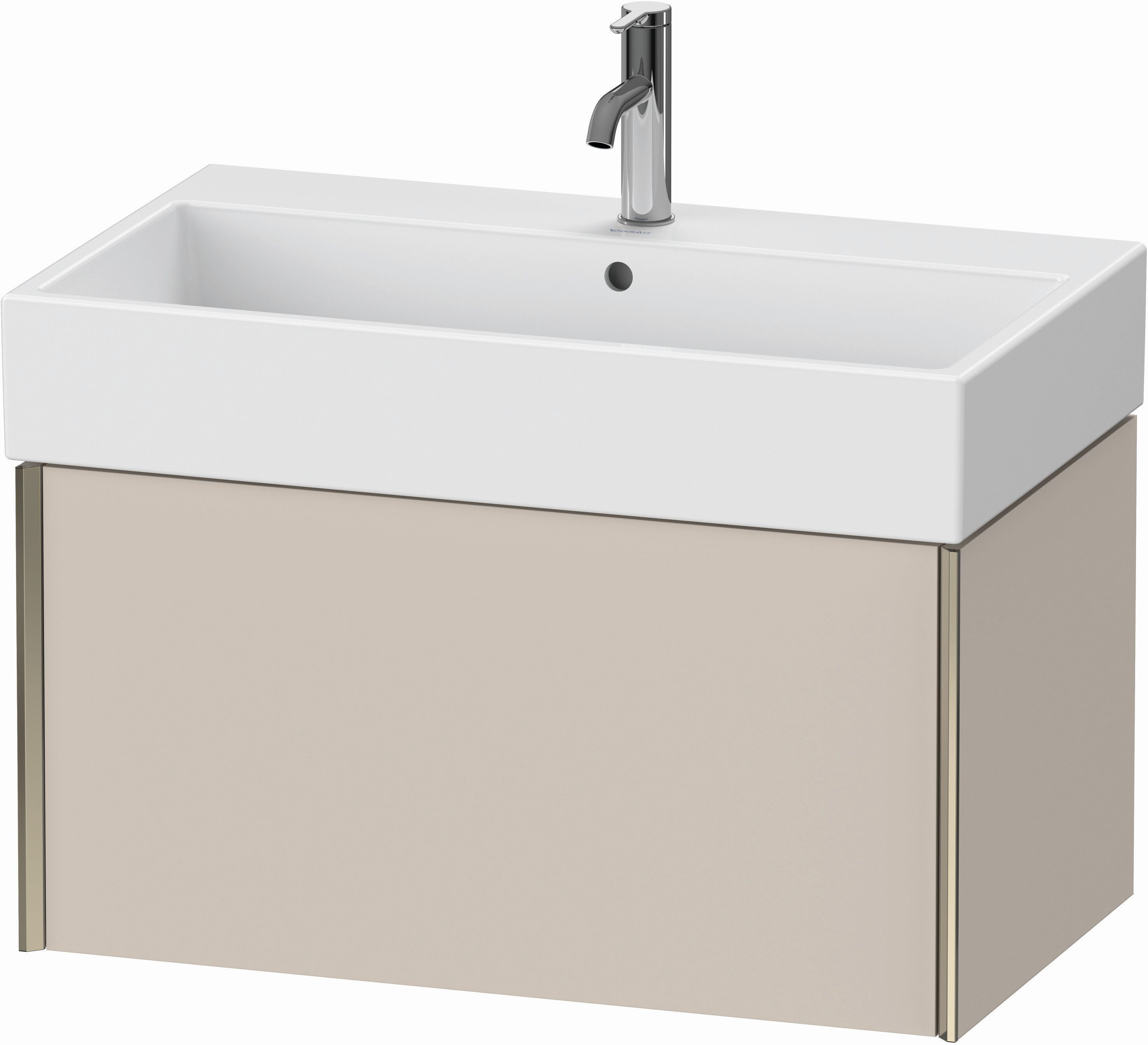 Duravit XViu Waschtisch-Unterschrank XV42360B191 78,4 x 39,7 x 45,4 cm, taupe matt, 1 Auszug, champagner matt