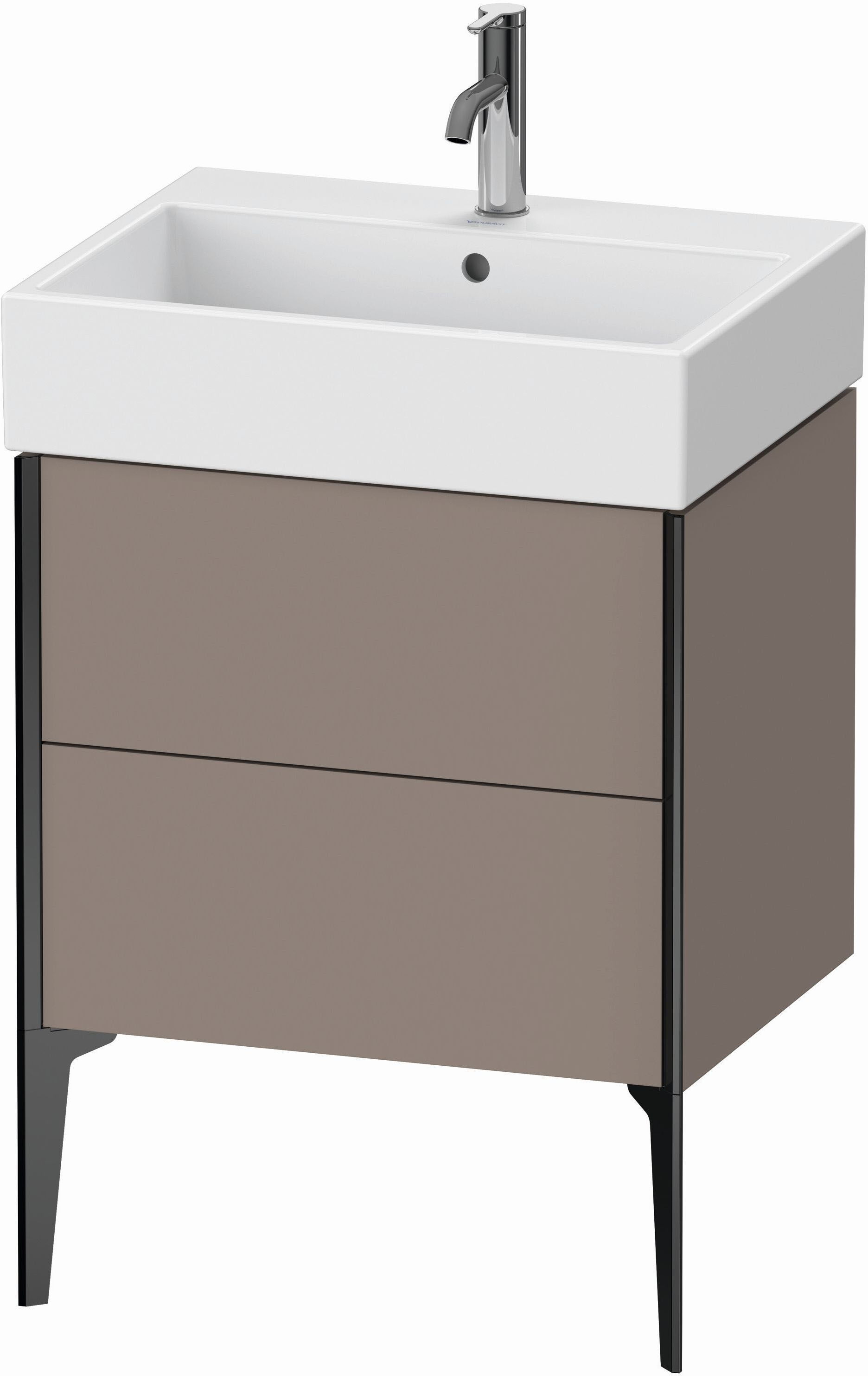 Duravit XViu Waschtisch-Unterschrank XV45340B243 58,4 x 49,3 x 45,4 cm, basalt matt, 2 Auszüge, schwarz matt