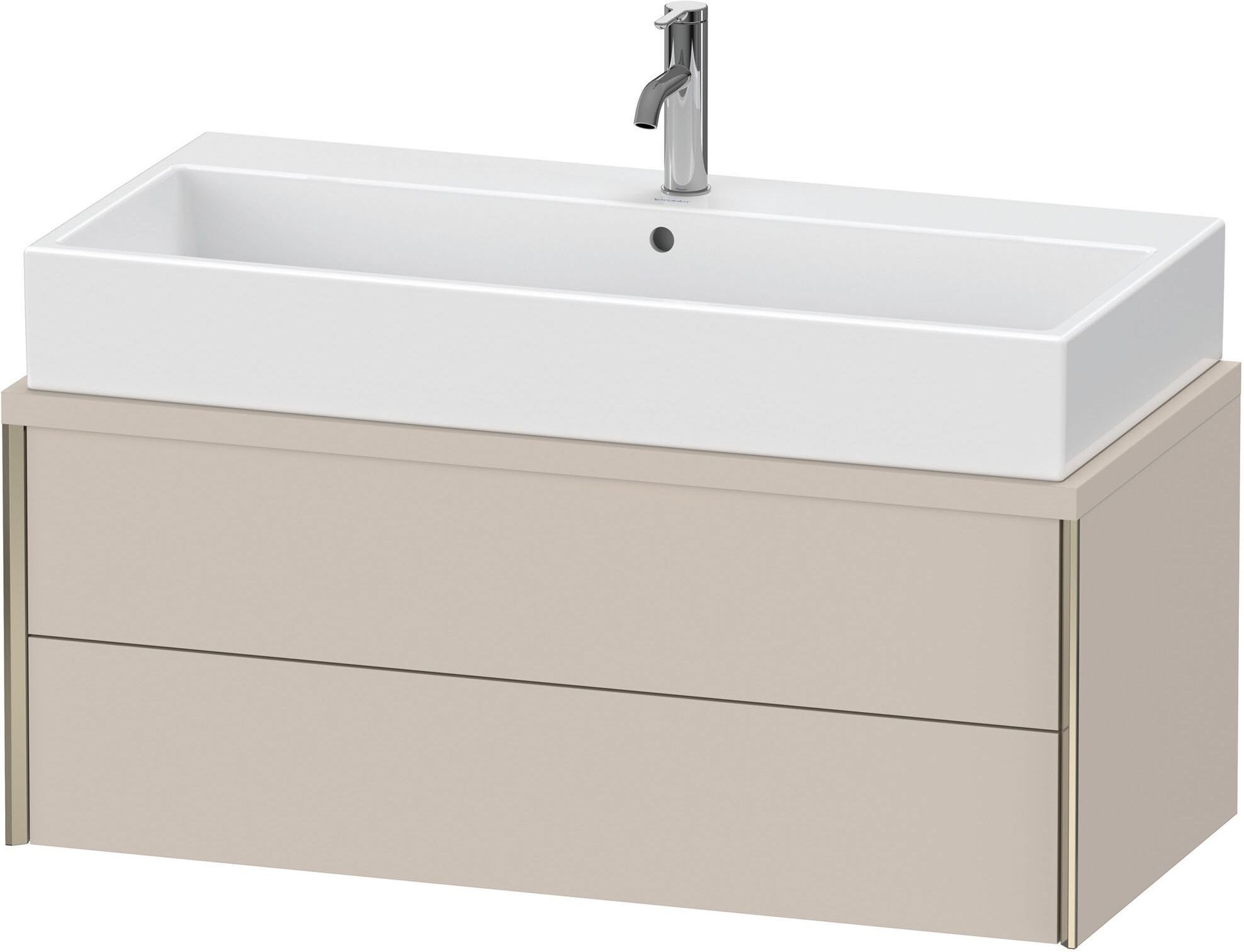 Duravit XViu Waschtisch-Unterschrank XV59090B191 103,2 x 47,8 cm, taupe matt, 2 Schubkästen, champagner matt