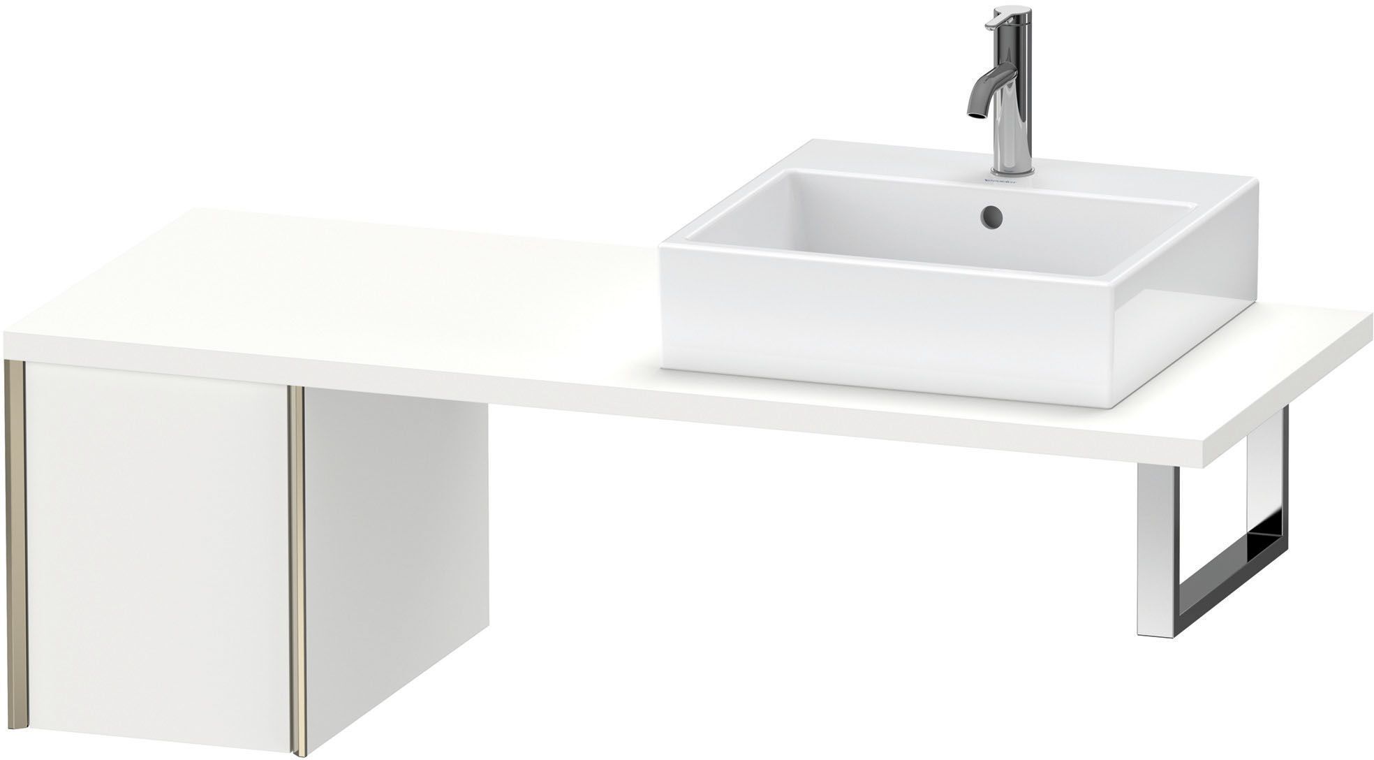 Duravit XViu Unterschrank XV59300B118 33,2 x 54,8 cm, weiß matt, 1 Auszug, champagner matt