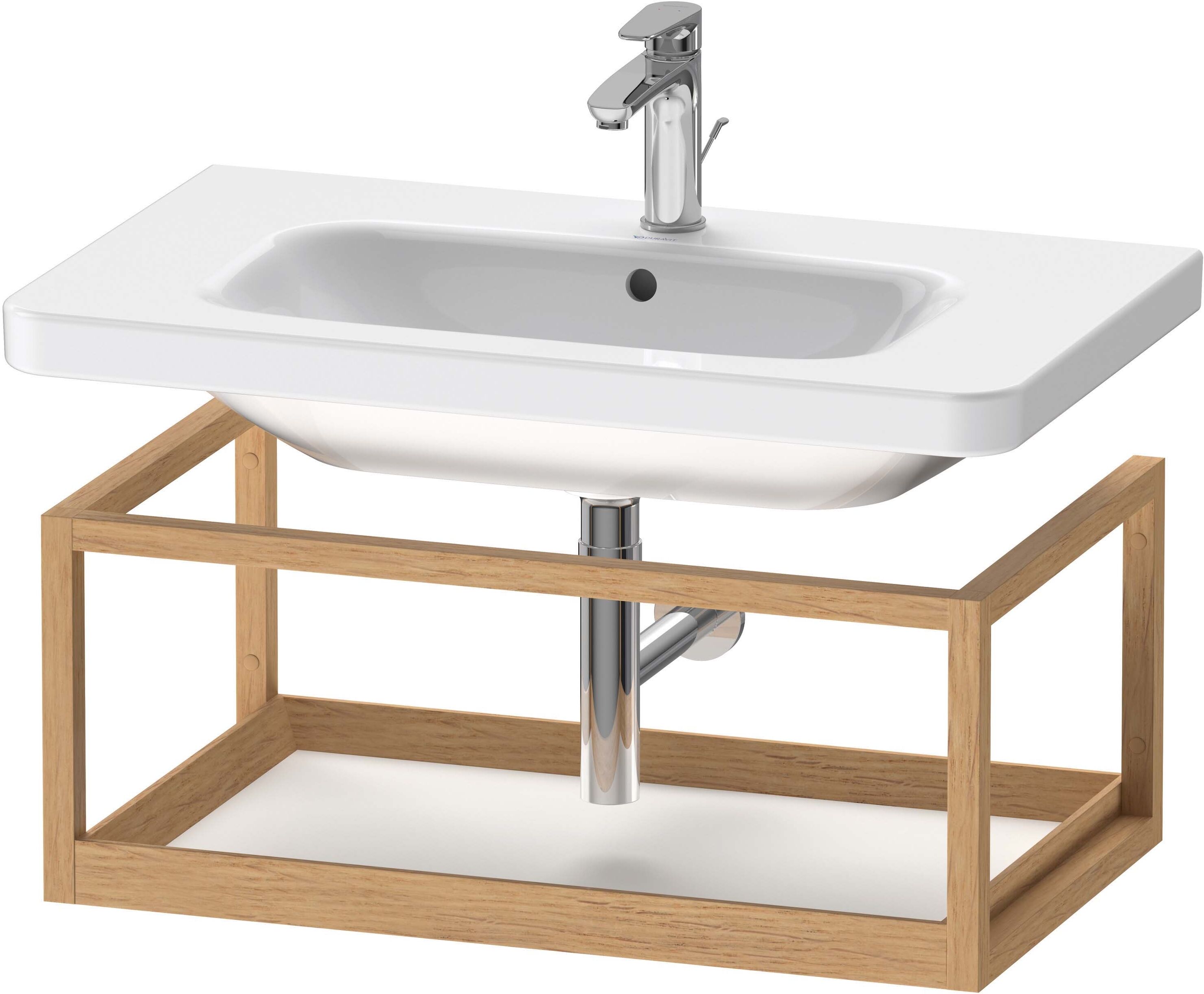 Duravit DuraStyle Ablage DS987201876 74 x 44 cm, weiß matt/Eiche massiv, wandhängend