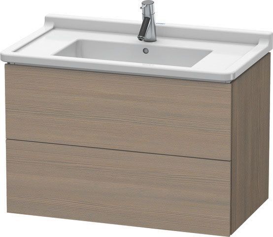 Duravit L-Cube Waschtisch-Unterschrank LC626503535 82 x 46,9 cm, Eiche terra, 2 Schubkästen, wandhängend