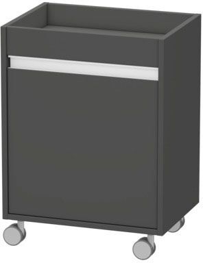 Duravit Ketho Rollcontainer KT2530L4949 50x36x67cm, Tür links, graphit matt