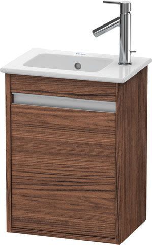 Duravit Ketho Waschtisch-Unterschrank KT6417L2121 40x28,5x55cm, wandhängend, Tür links, nussbaum dunkel