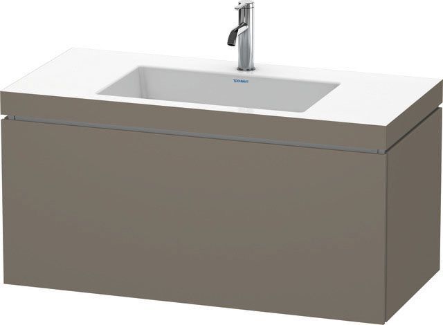 Duravit L-Cube Waschtisch-Unterschrank LC6918O9090 100 x 48 cm, 1 Hahnloch, flannel grey seidenmatt, 1 Auszug