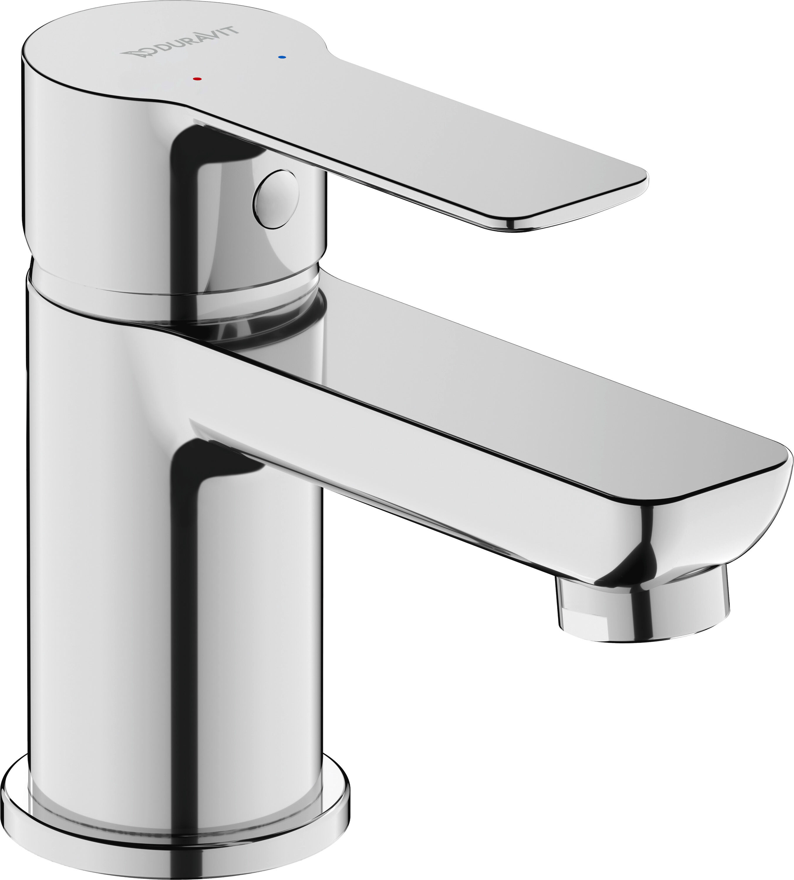 Duravit A.1 Waschtisch-Einhebelmischer A11010002010 S-Size, chrom, Zugstange, Ausladung 95mm, ohne Zugstangen-Ablaufgarnitur