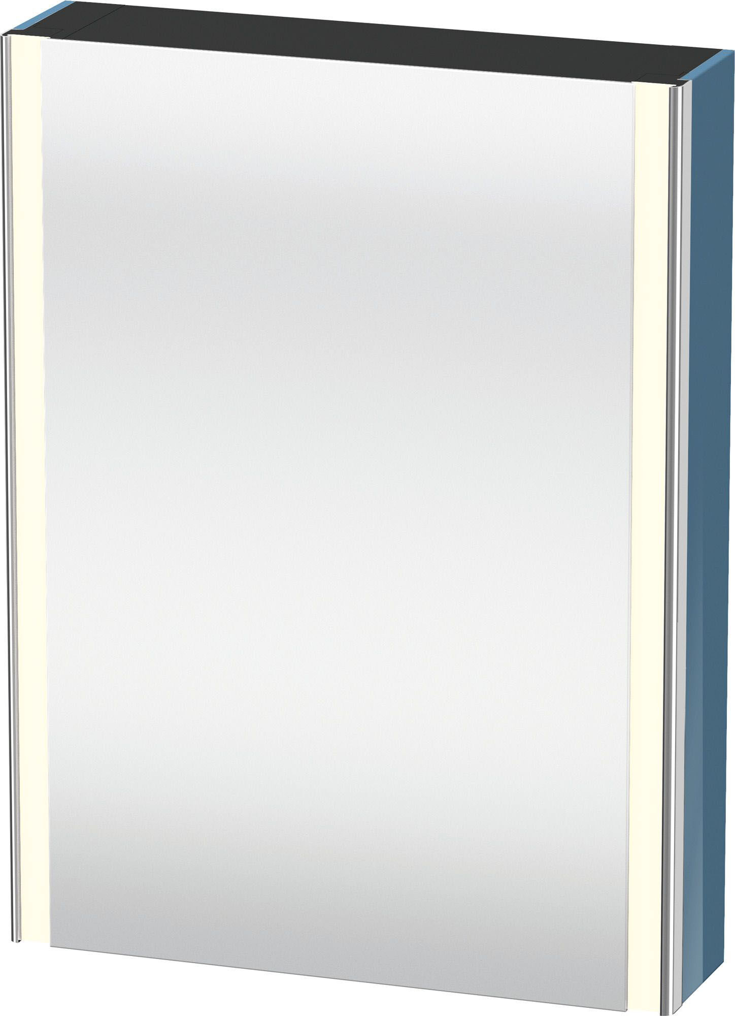 Duravit XSquare Spiegelschrank XS7111L4747 60x80x15,6cm, Tür links, Stone Blue hochglanz