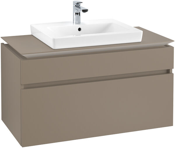 Villeroy und Boch Villeroy & Boch Legato Waschtischunterschrank B68100VG 100x55x50cm, Truffle Grey