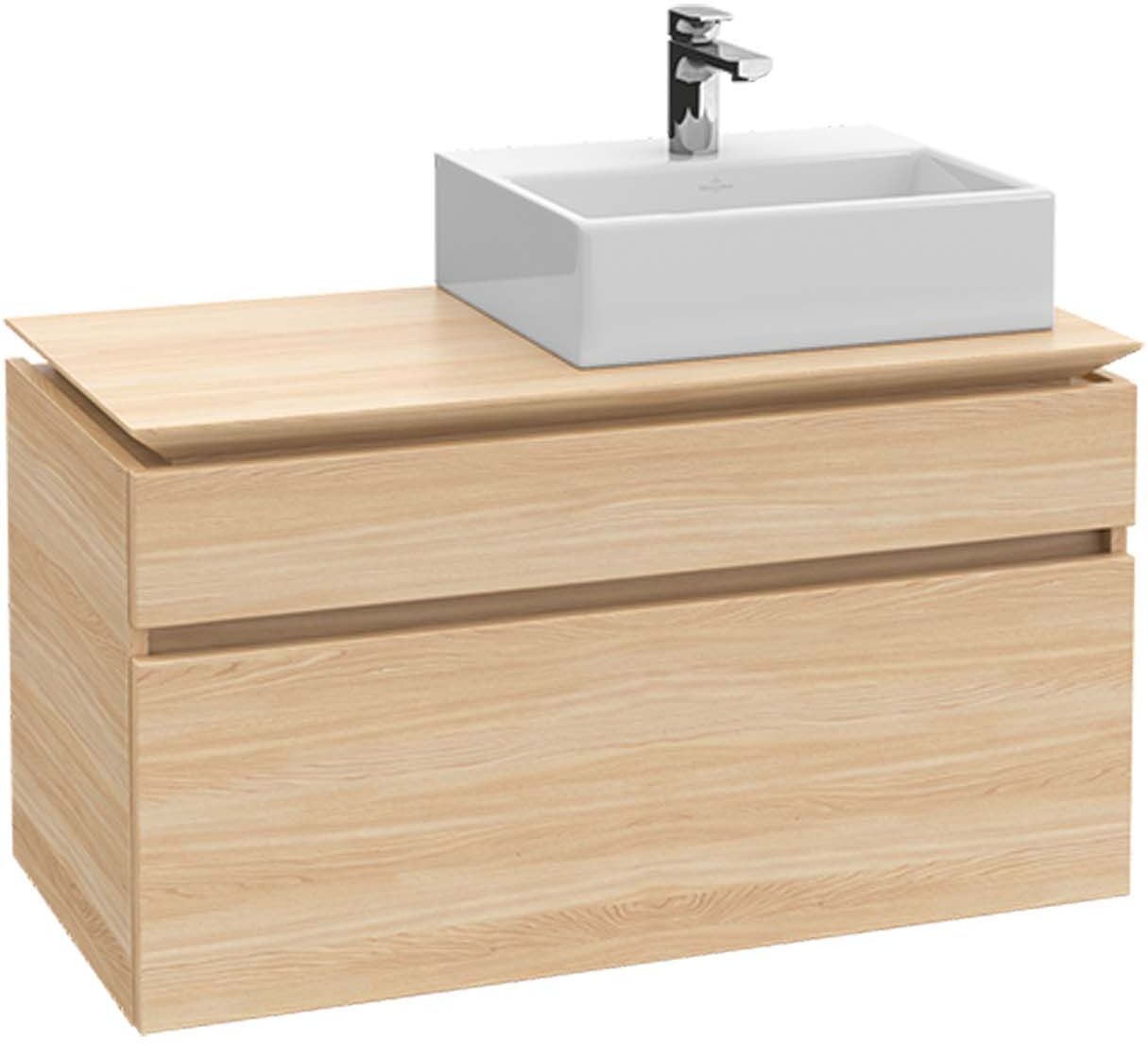 Villeroy und Boch Legato Waschtischunterschrank B60800RH 100x55x50cm, Waschtisch rechts, Kansas Oak