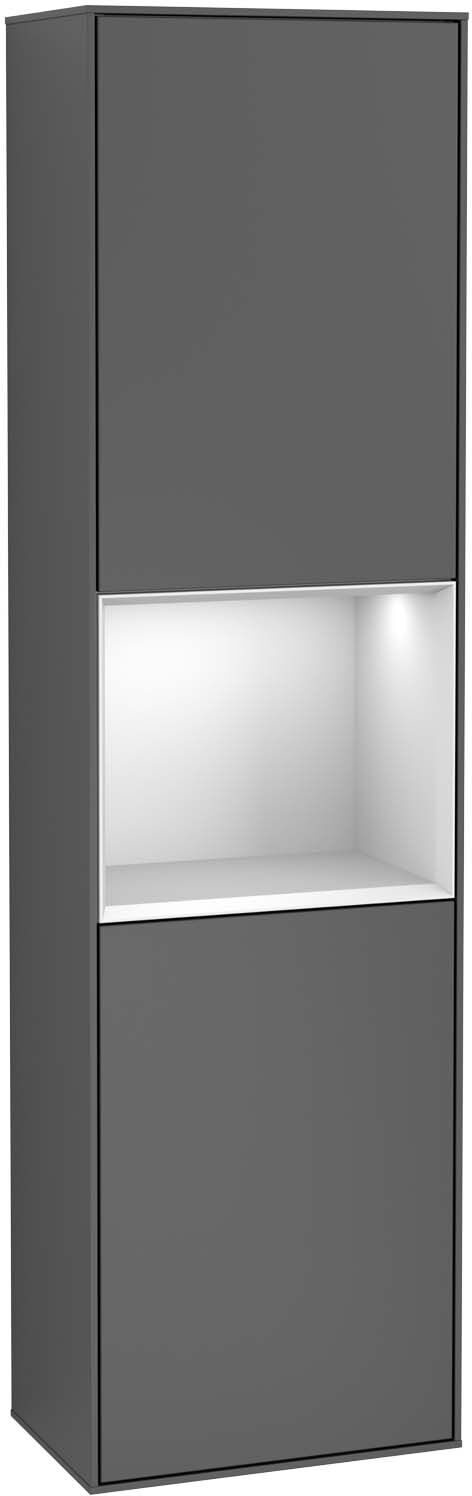 Villeroy und Boch Finion Hochschrank F460MTHB 41,8x151,6x27cm, links, Regal White matt lacquer, Peony Matt