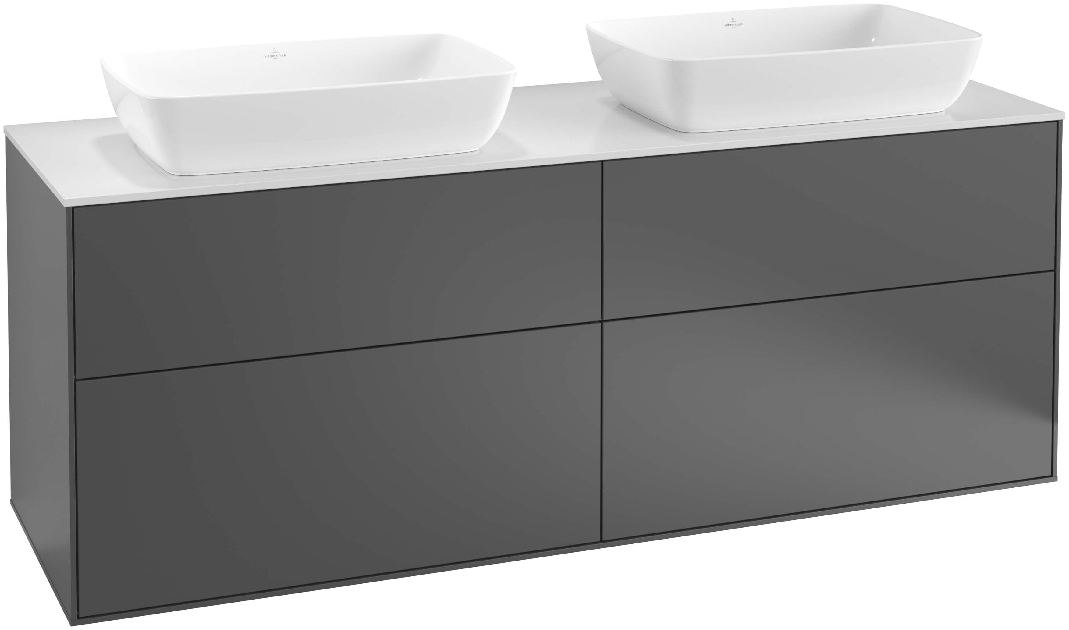 Villeroy und Boch Finion Waschtischunterschrank F84100GJ 160x60,3cm, Abdeckplatte white matt, Light grey matt