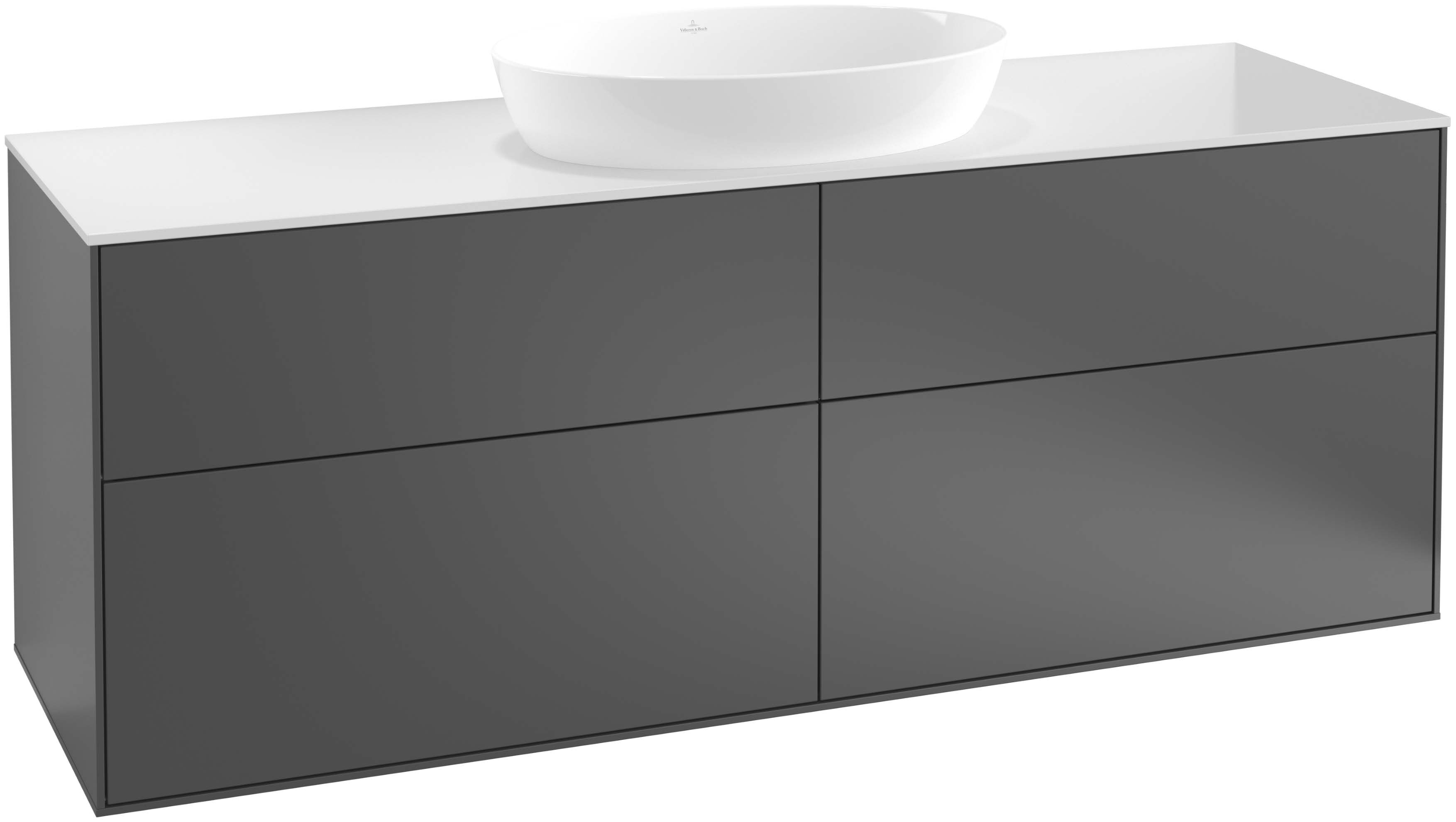 Villeroy und Boch Finion Waschtischunterschrank FA9200GJ 160x60,3cm, Abdeckplatte black matt, Light grey matt
