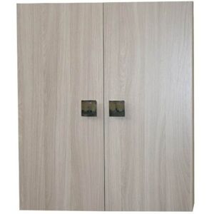 Toscohome Badezimmer Wandschrank mit 2 Türen 60x70h cm Farbe Ulme - Blanca