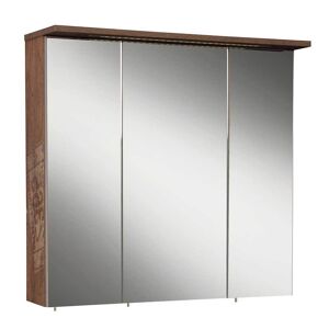 Pharao24.de 3 Türen Spiegelschrank in Holzpaletten Optik 70 cm breit